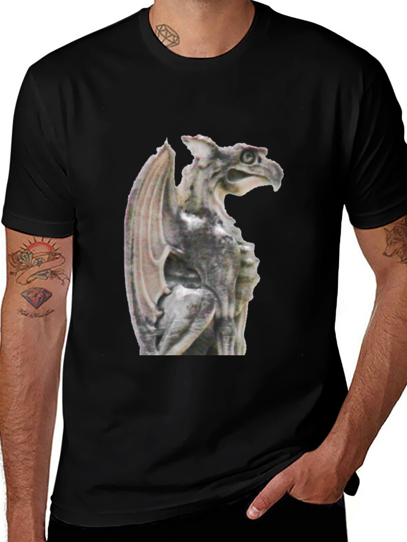 Variant 27 of Gargoyle Graphic Black T-Shirt