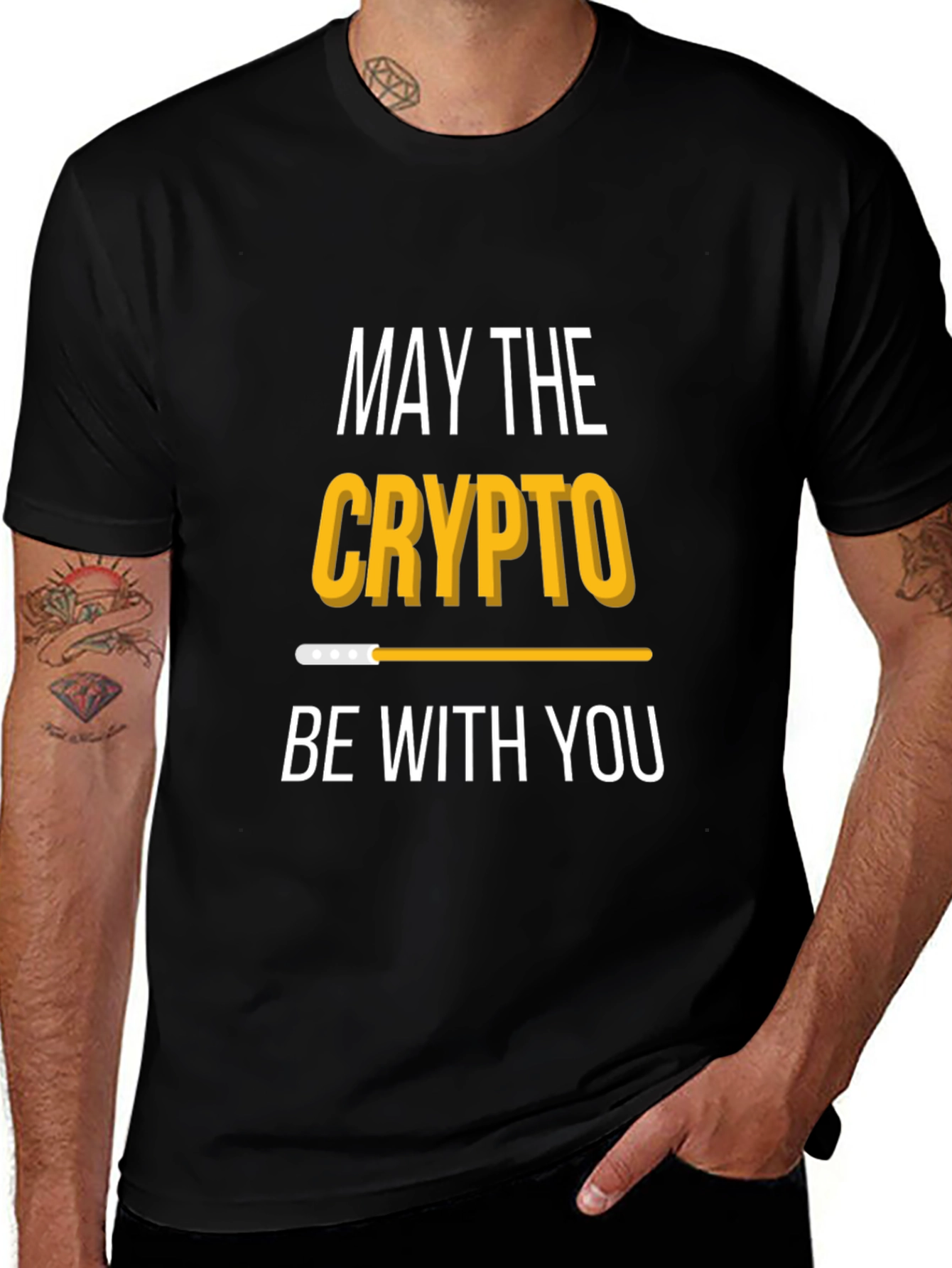Variant 24 of Crypto Fan T-Shirt - May The Crypto Be With You