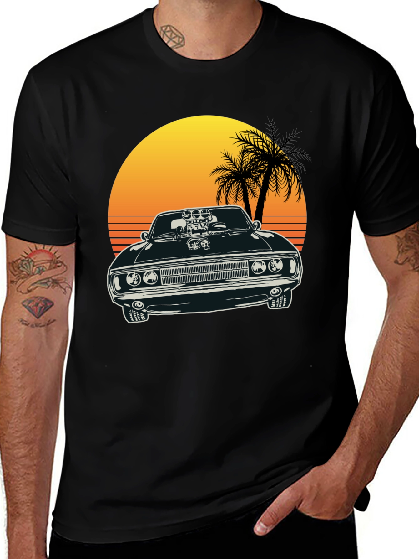 Variant 5 of Muscle Car Sunset T-Shirt