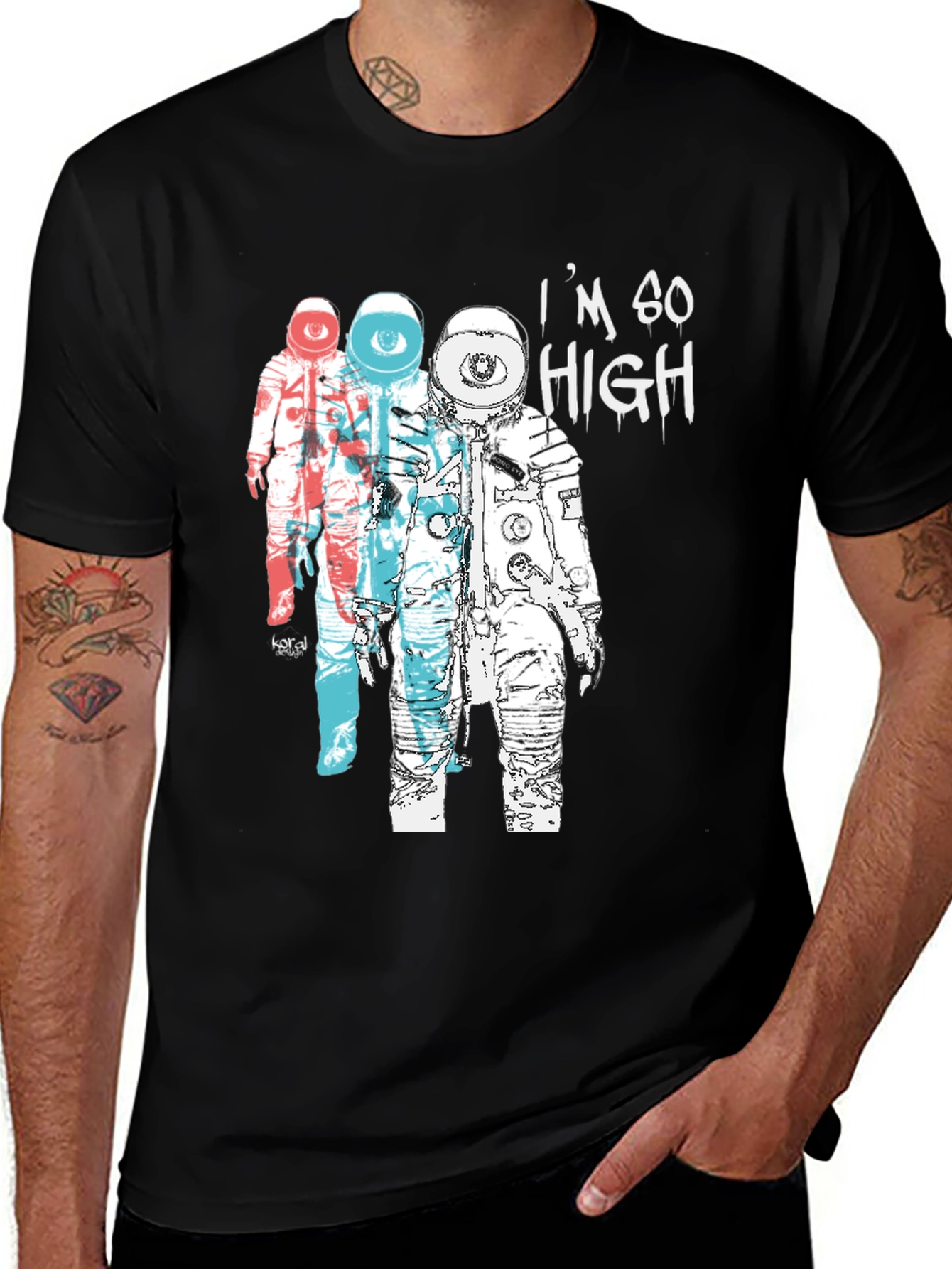 Variant 11 of I'm So High Graphic Tee - Astronauts