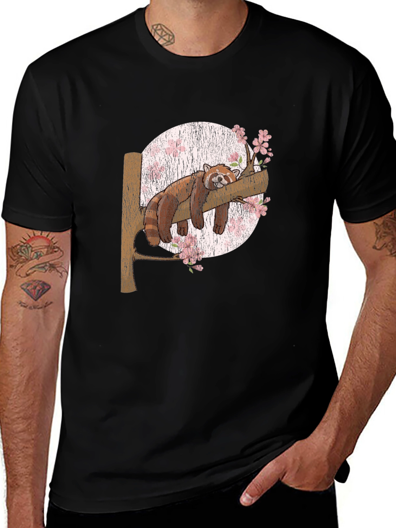 Variant 26 of Red Panda Slumber T-Shirt: Unique Animal Graphic Tee