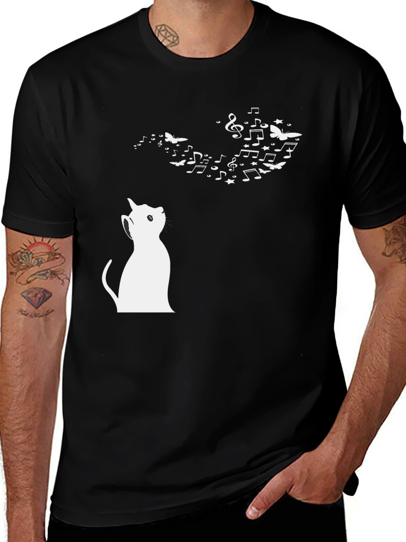 Variant 17 of Cat Music T-Shirt - Unique Graphic Tee