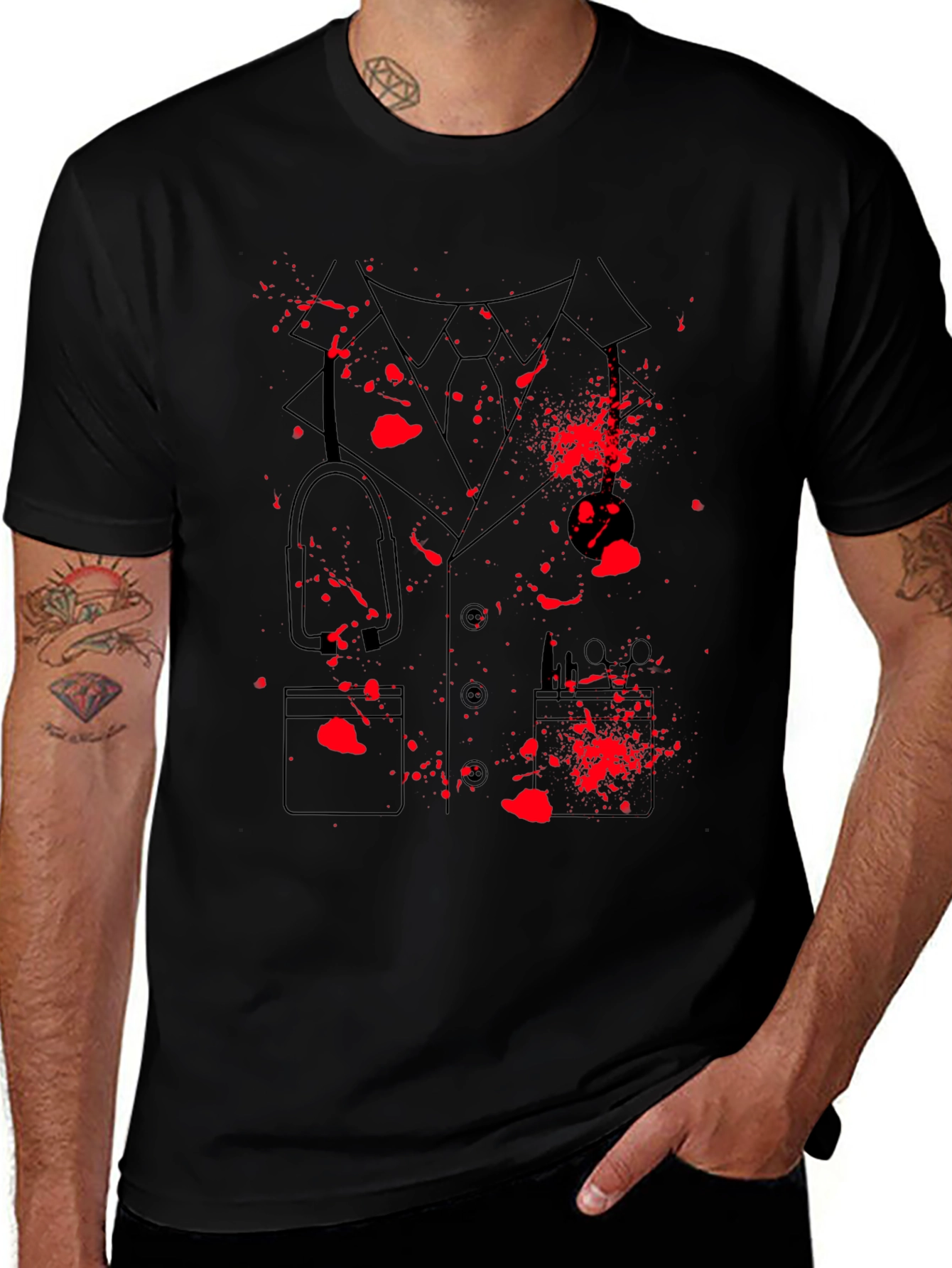 Bloody Doctor Costume T-Shirt - Halloween Fun!