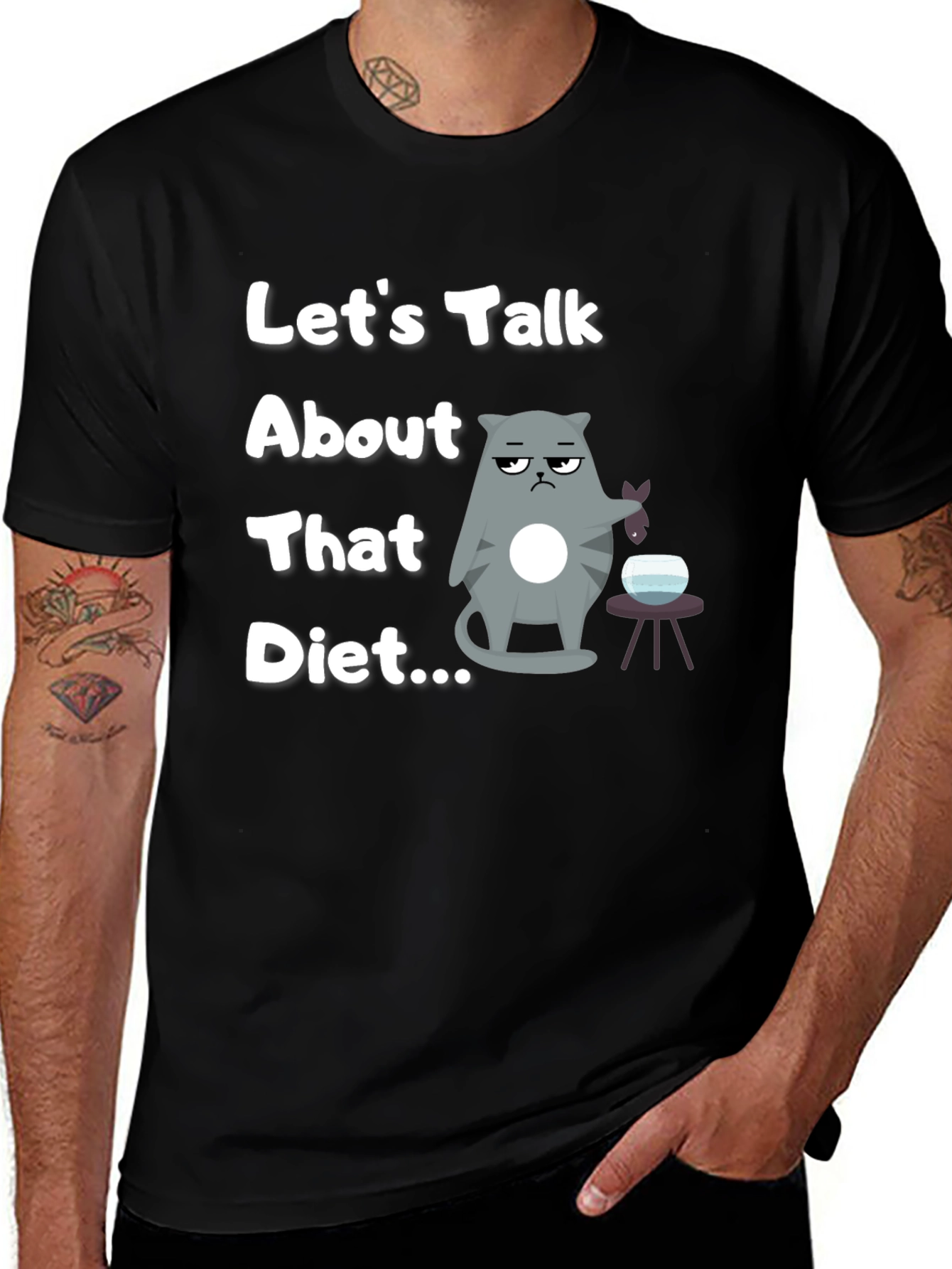 Variant 22 of Funny Cat Diet T-Shirt