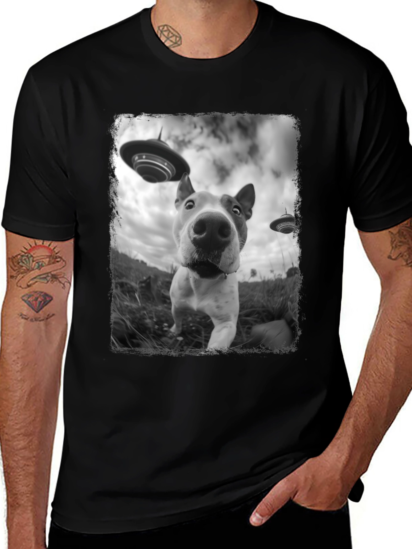 Variant 20 of Dog Alien Abduction T-Shirt