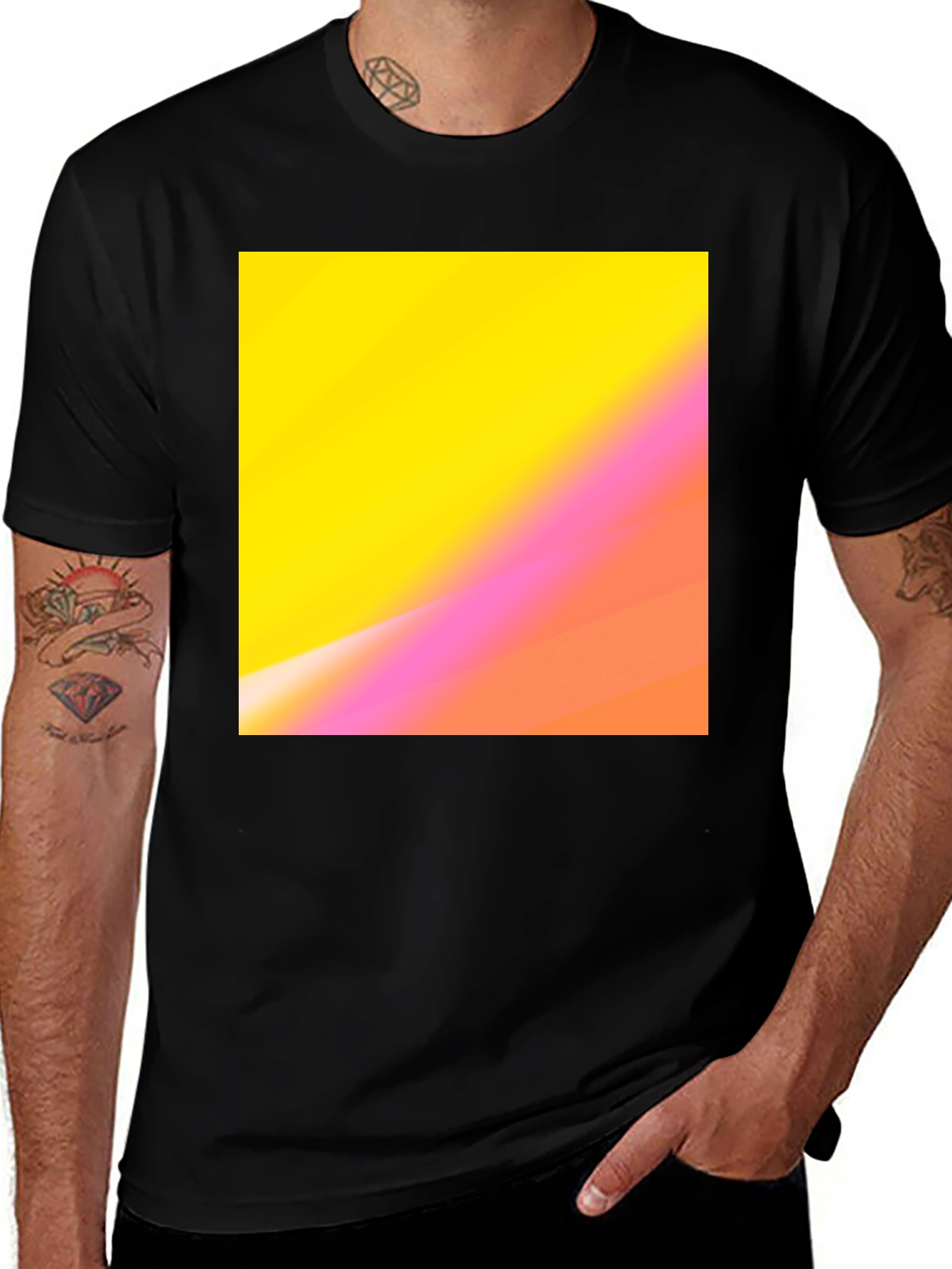 Variant 10 of Gradient Square Tee - Casual Comfort