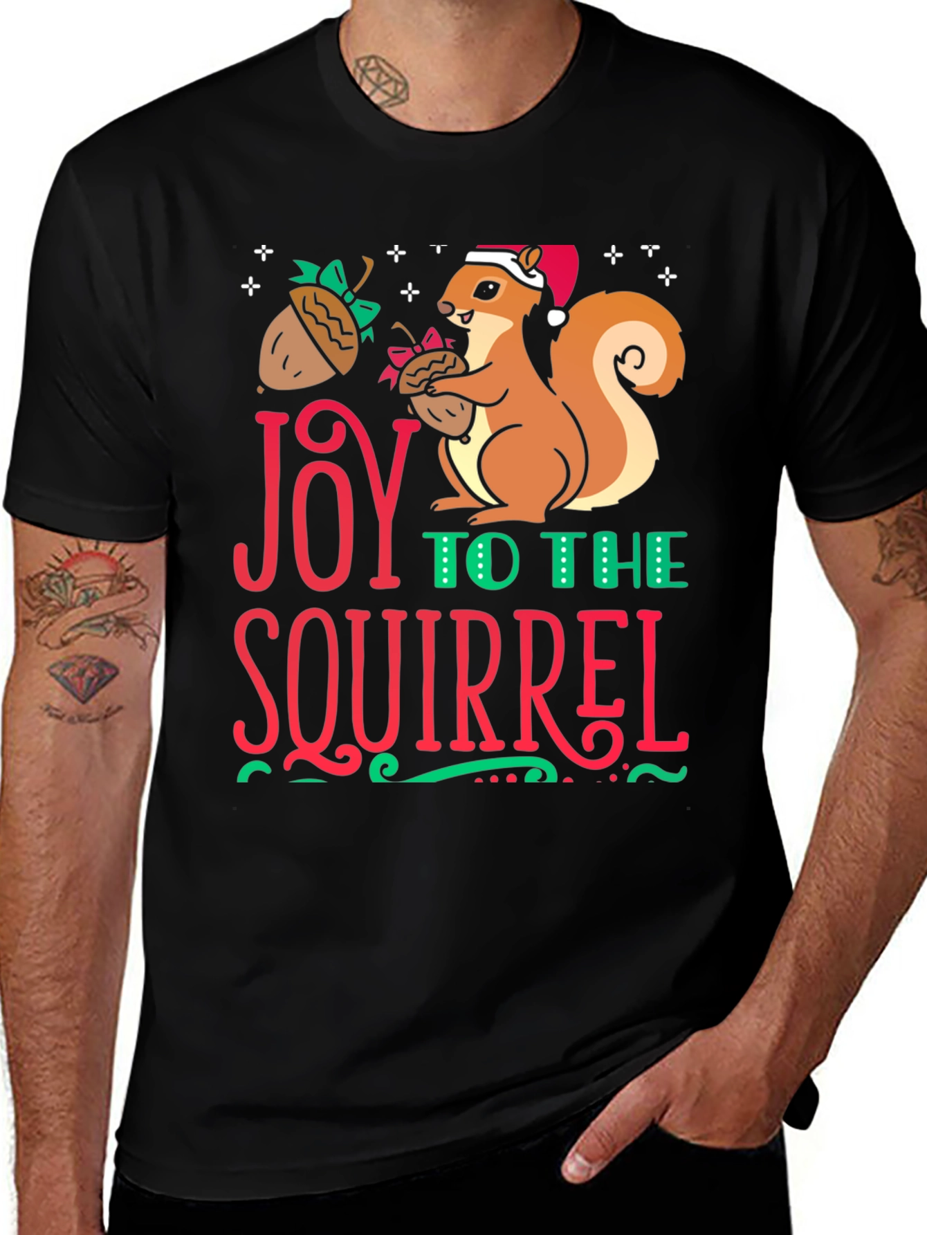 Variant 13 of Joy to the Squirrel Holiday T-Shirt