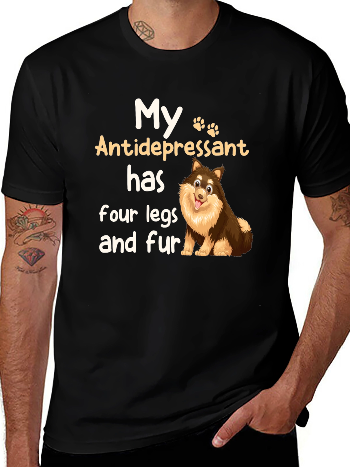 Variant 12 of My Antidepressant Has Four Legs and Fur T-Shirt