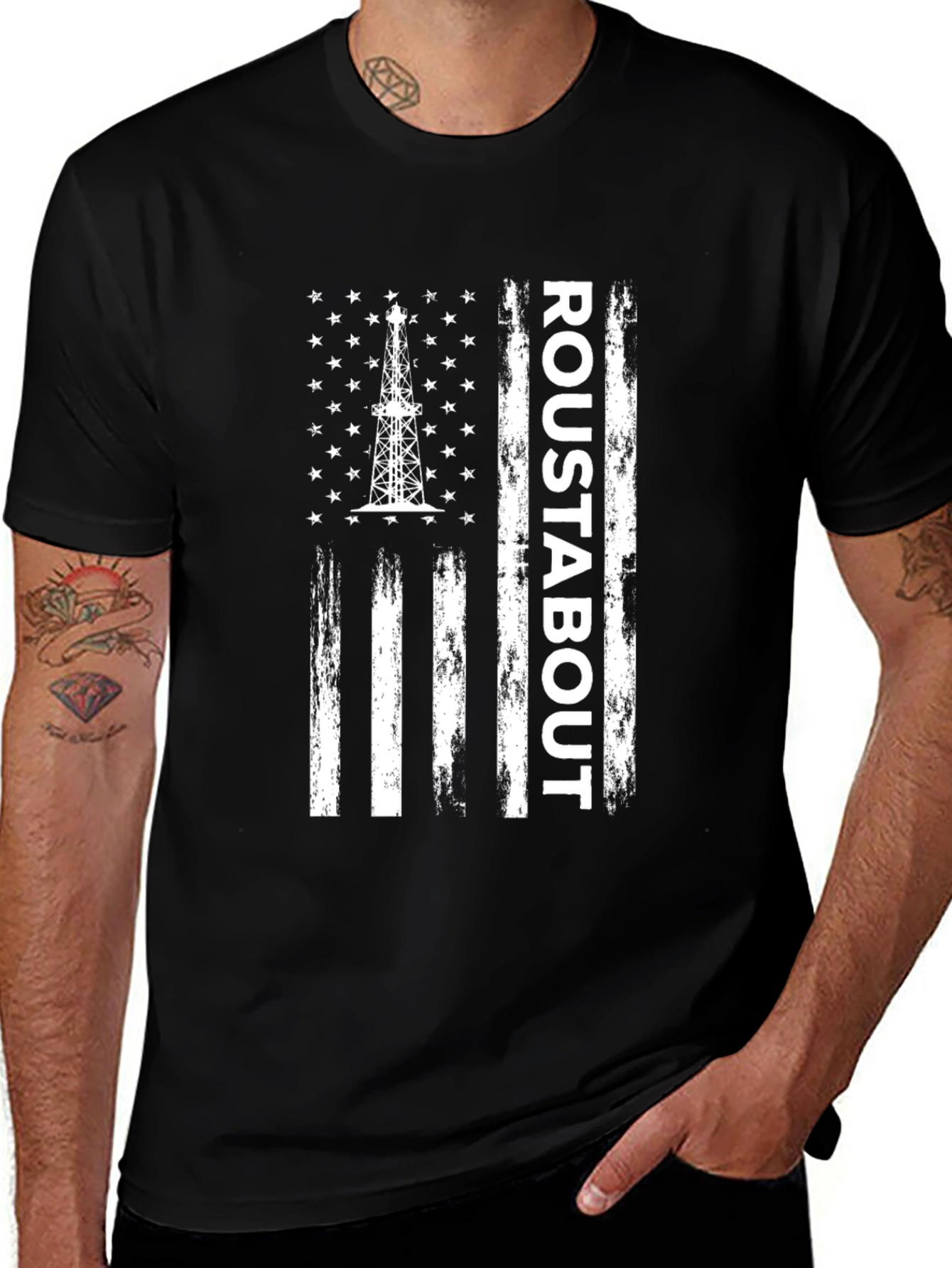 Roustabout American Flag Graphic T-Shirt