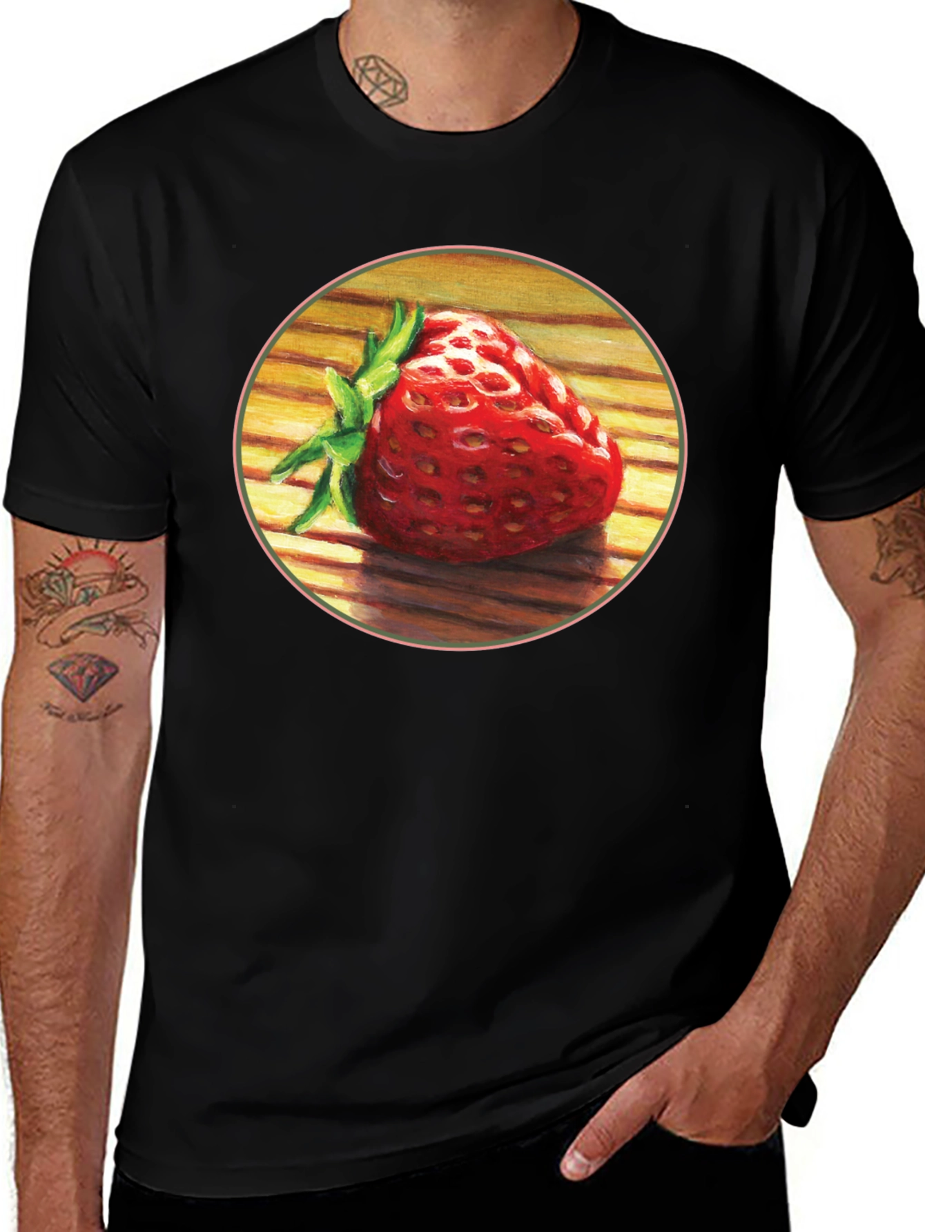 Variant 14 of Strawberry Graphic Tee - Premium Quality Cotton