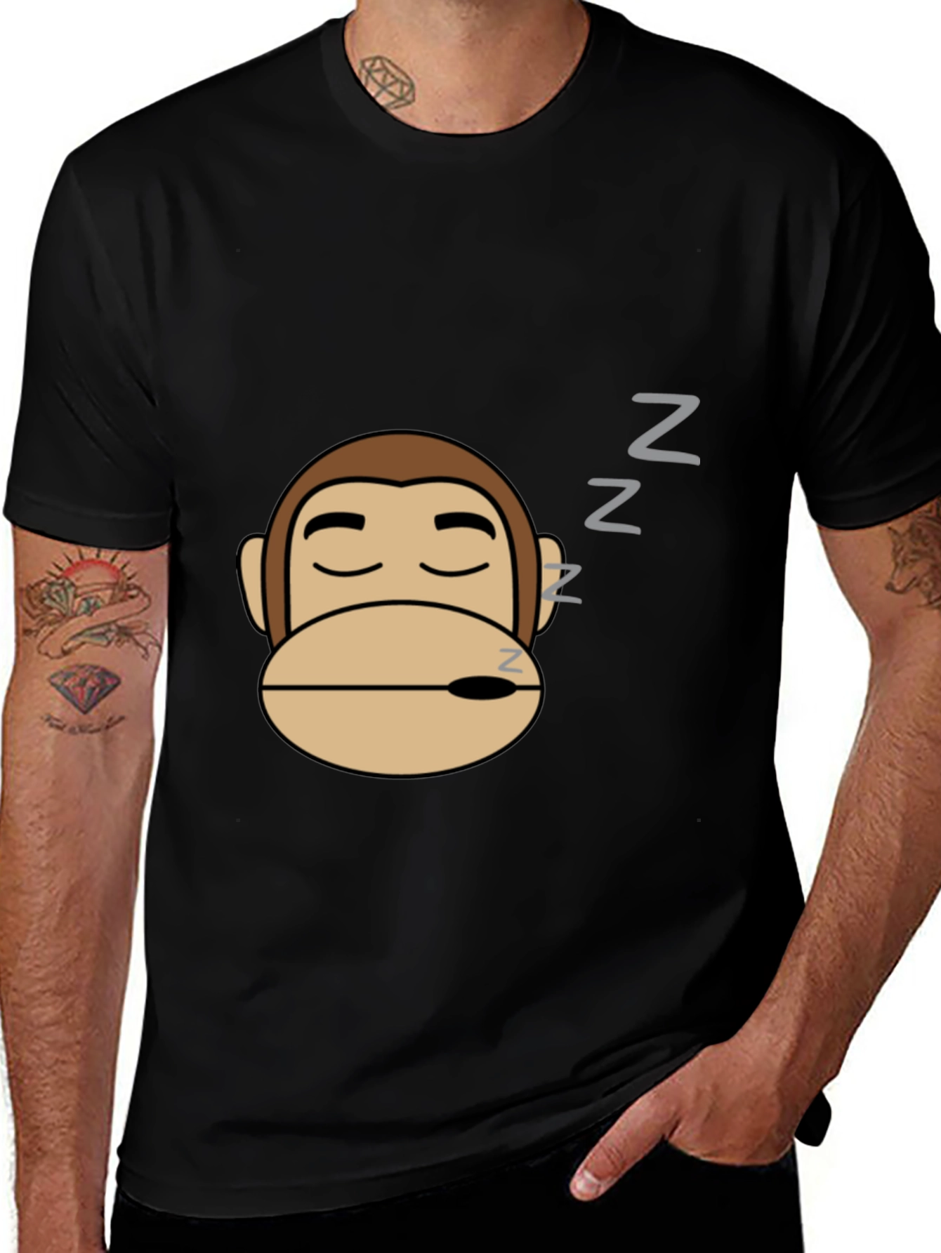 Sleeping Monkey Graphic Tee - Relaxed Fit