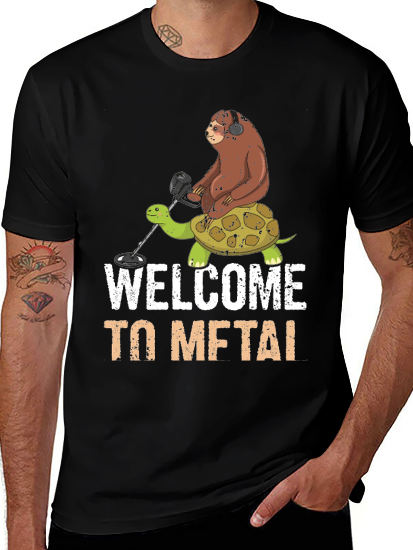 Variant 2 of Welcome to MFTAI T-Shirt - Bigfoot Turtle Metal Detecting