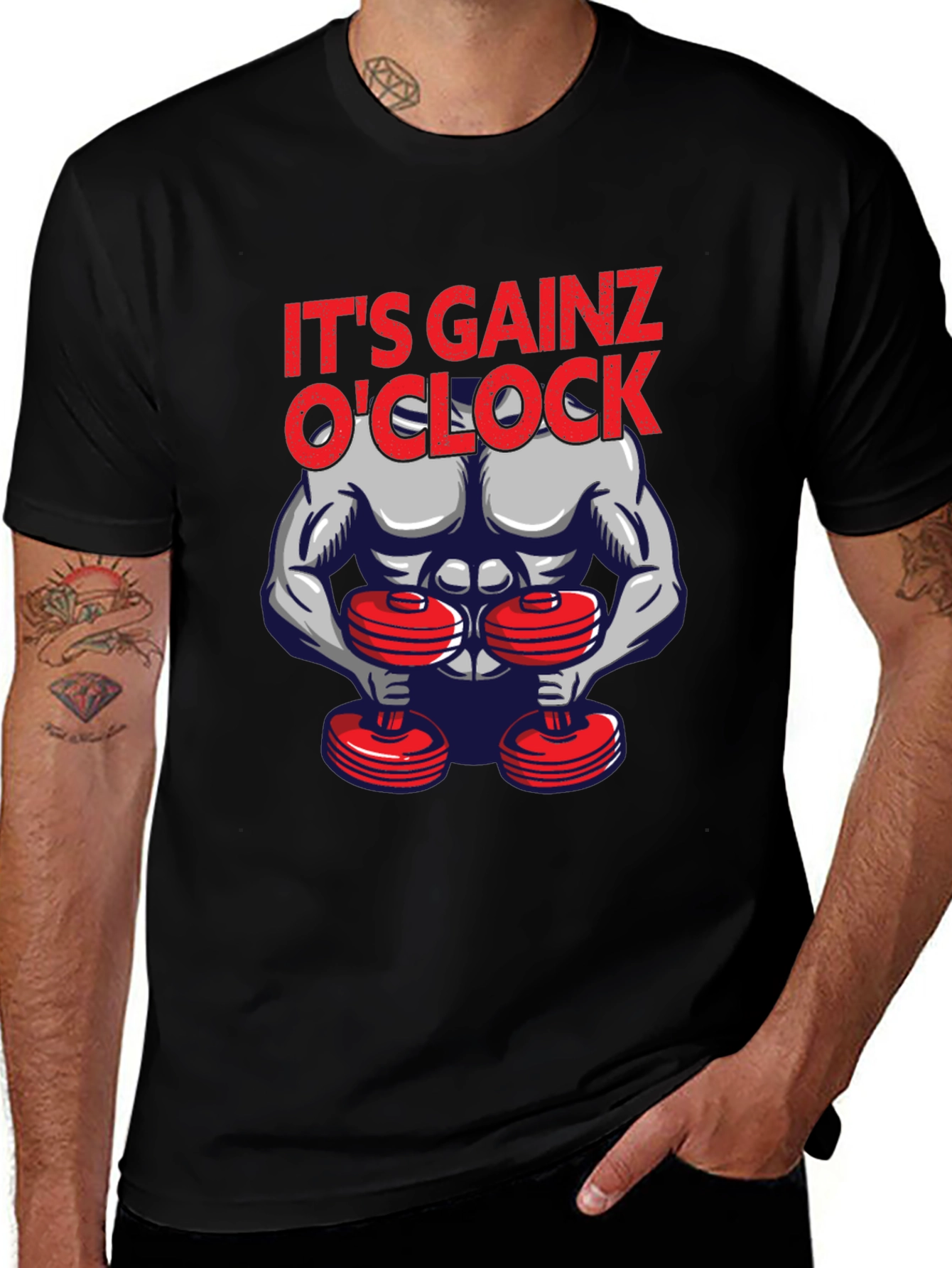 Variant 19 of It's Gainz O'Clock T-Shirt - Gym Workout