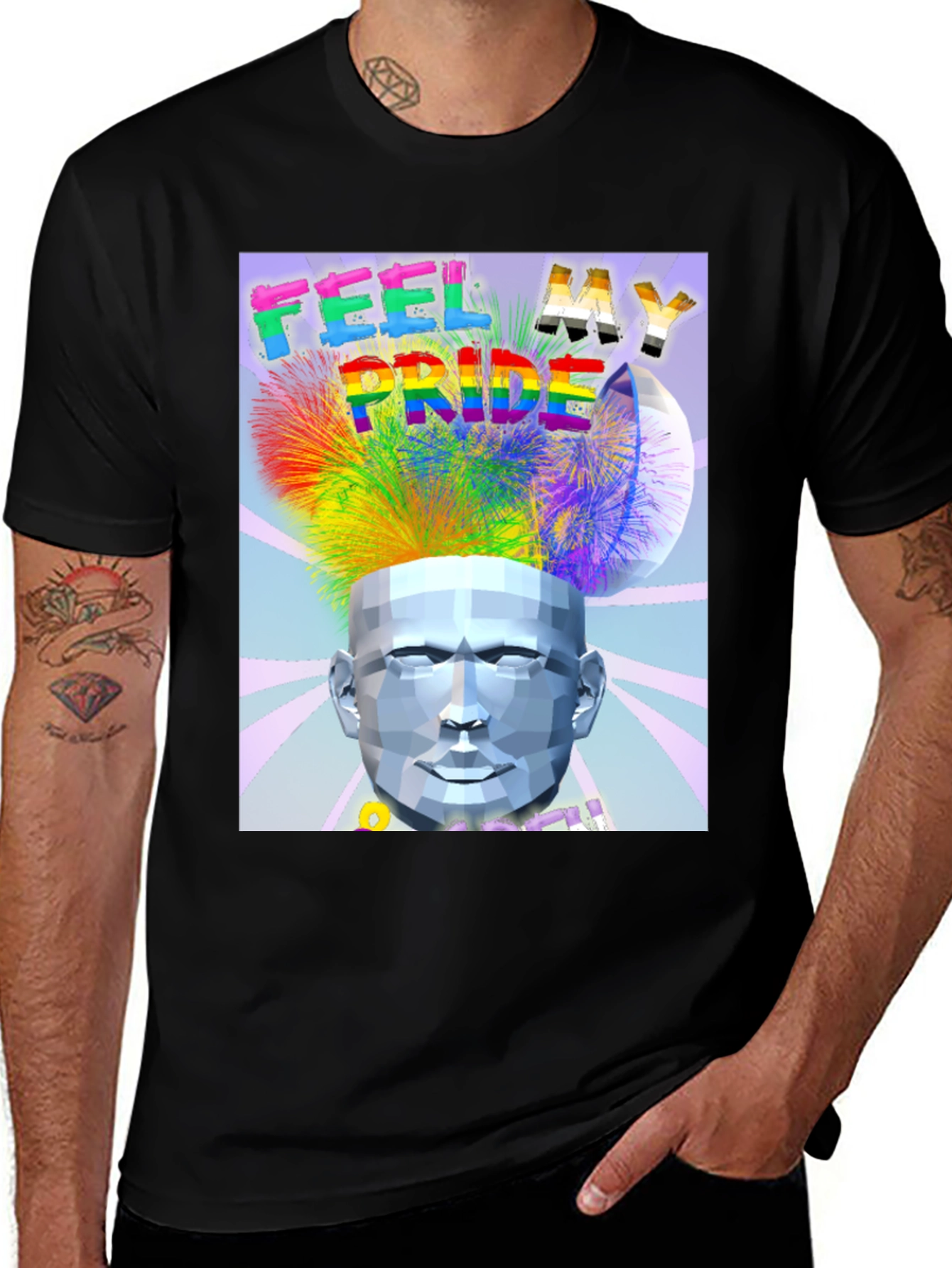 Variant 26 of Feel My Pride Black Graphic Tee