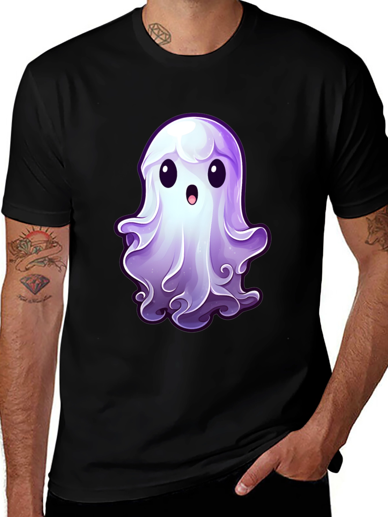 Variant 7 of Cute Ghost Graphic T-Shirt - Spooky Season Apparel