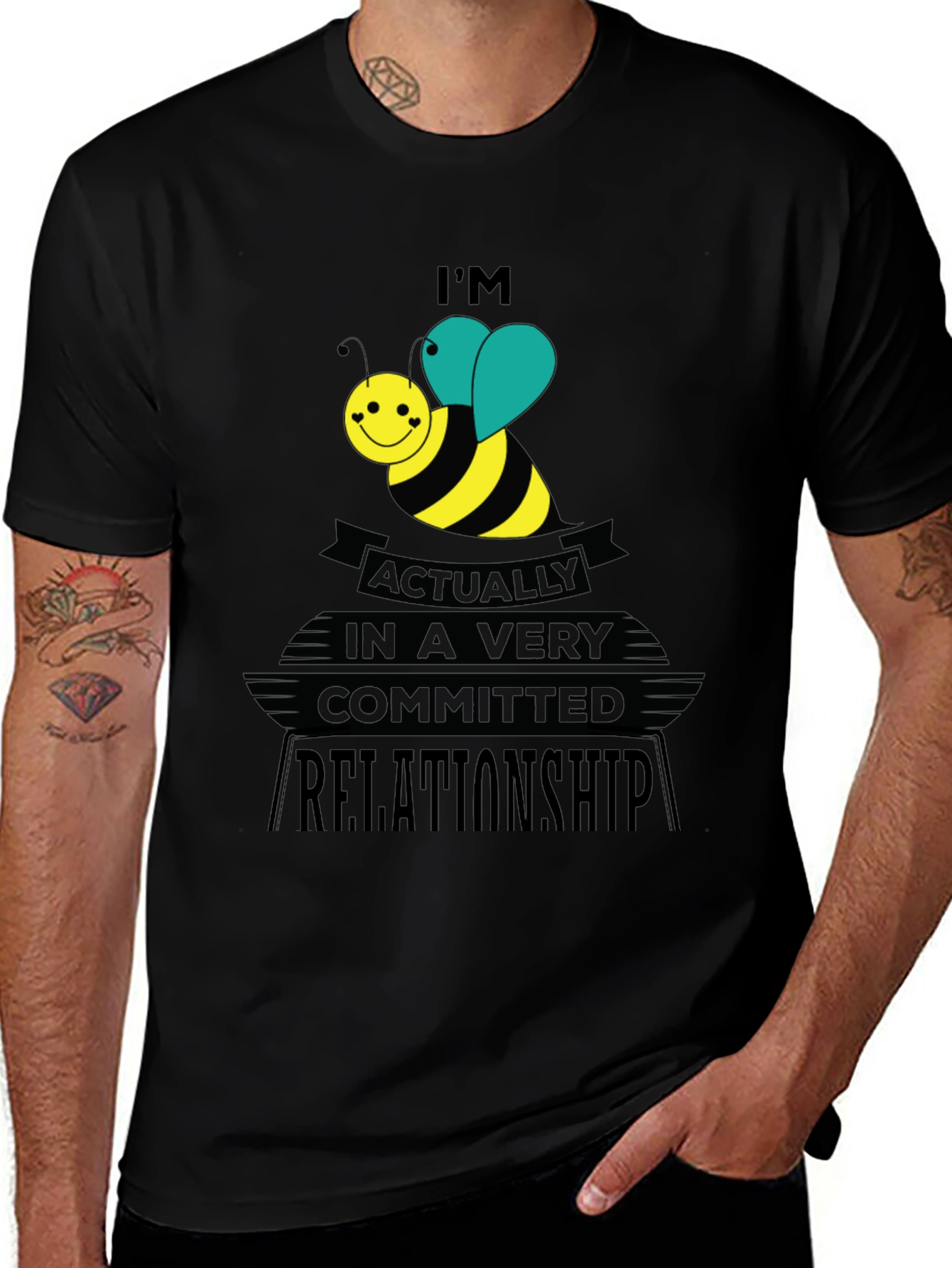 I'm Actually in a Very Committed Relationship Funny T-Shirt