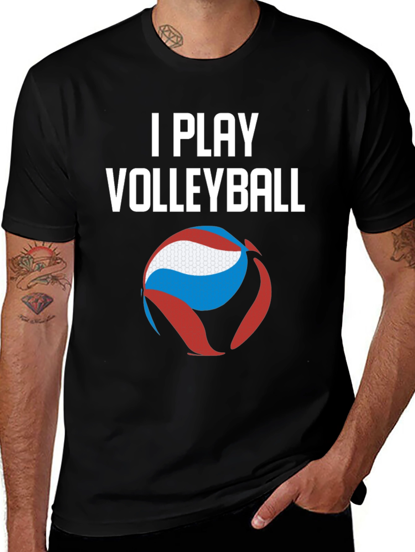 Variant 26 of I Play Volleyball Graphic Tee - Sporty Casual