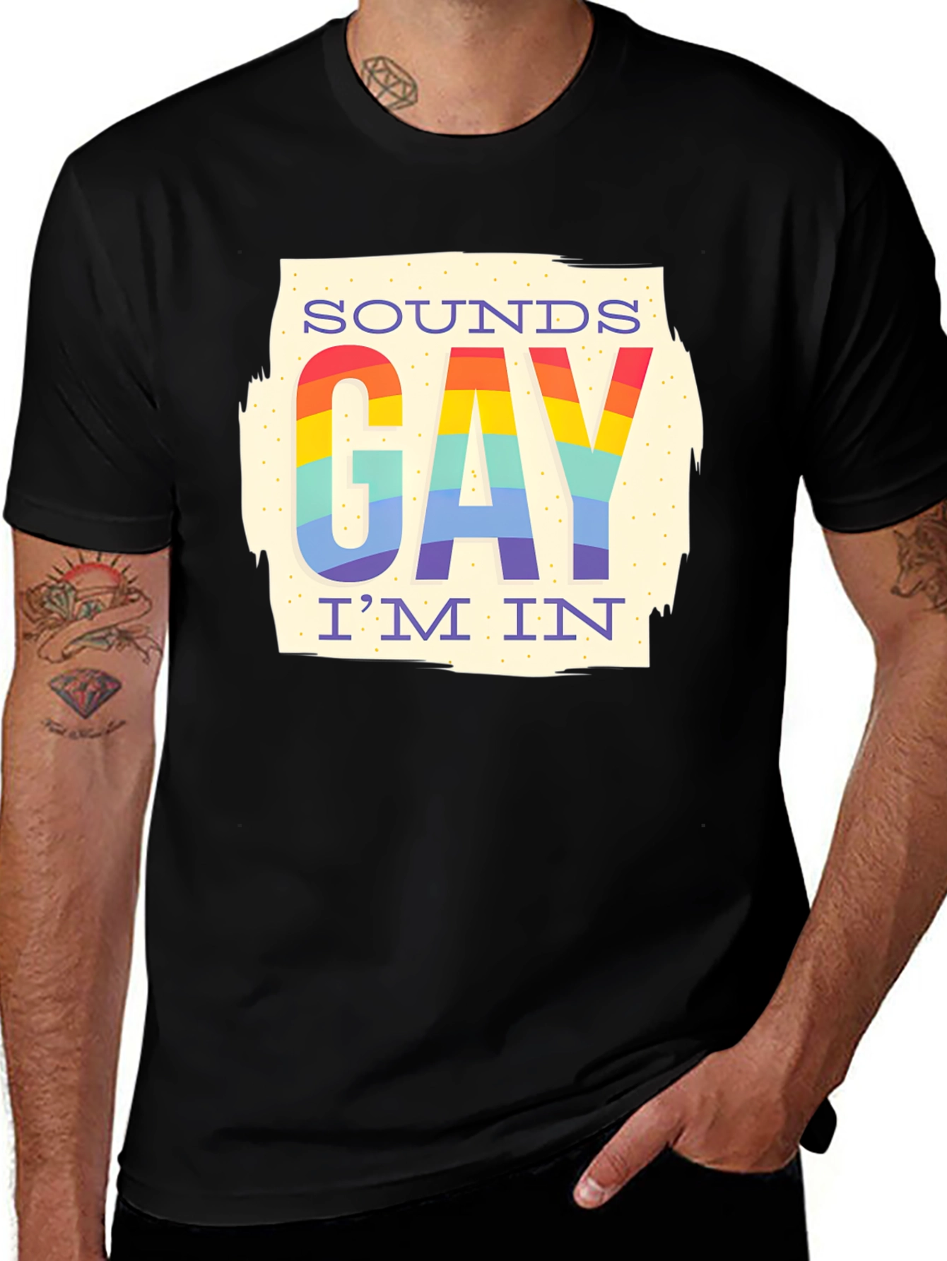 Variant 19 of Sounds Gay I'm In Rainbow T-Shirt