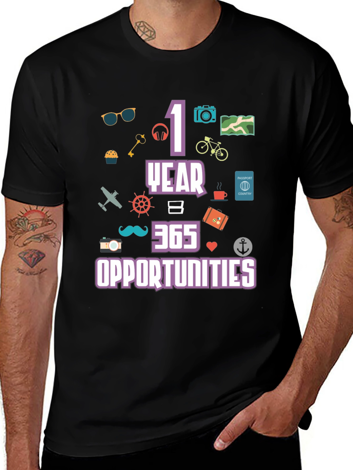 1 Year 365 Opportunities Graphic T-Shirt