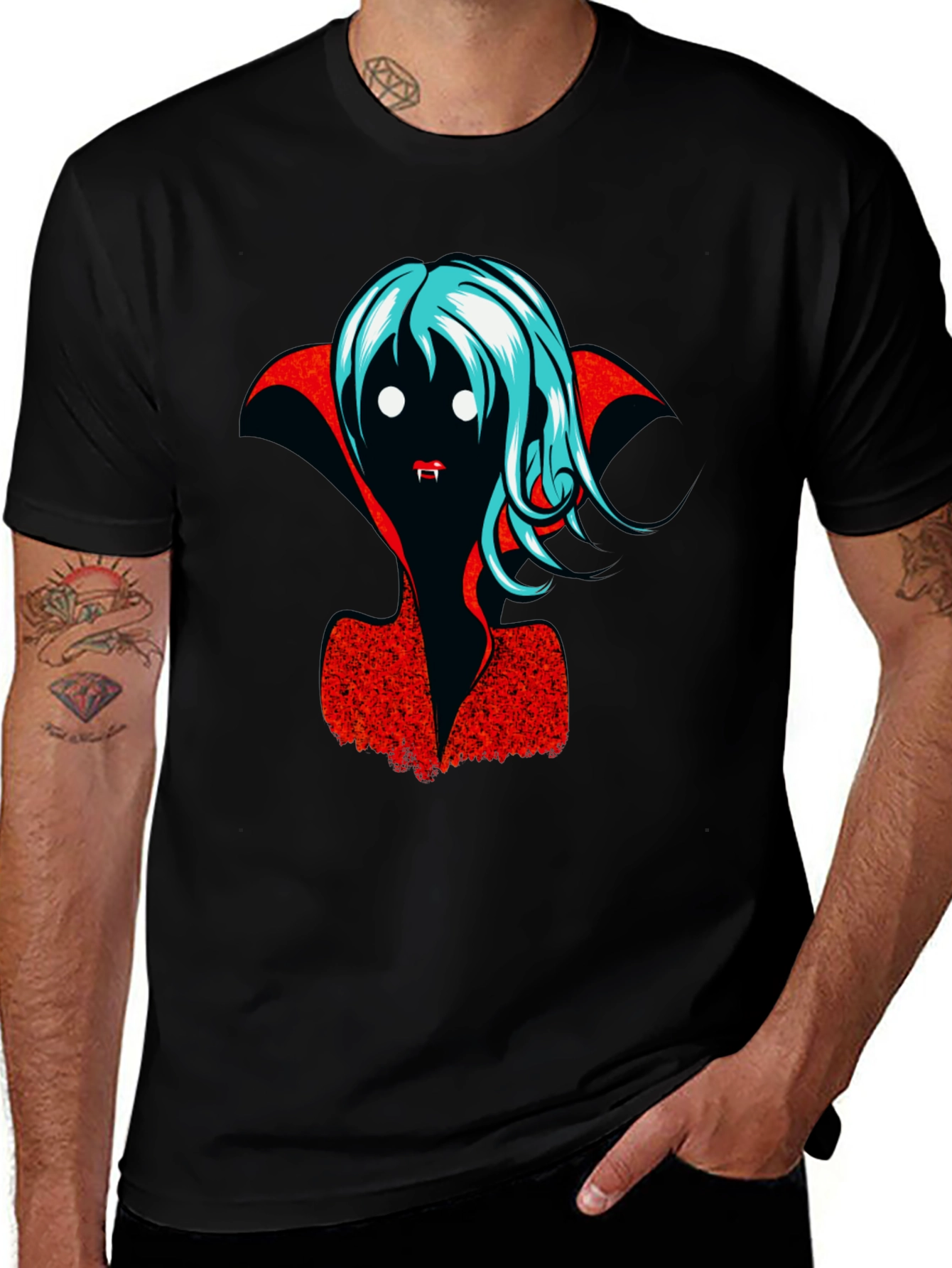 Variant 11 of Vampire Graphic T-Shirt - Halloween Fashion