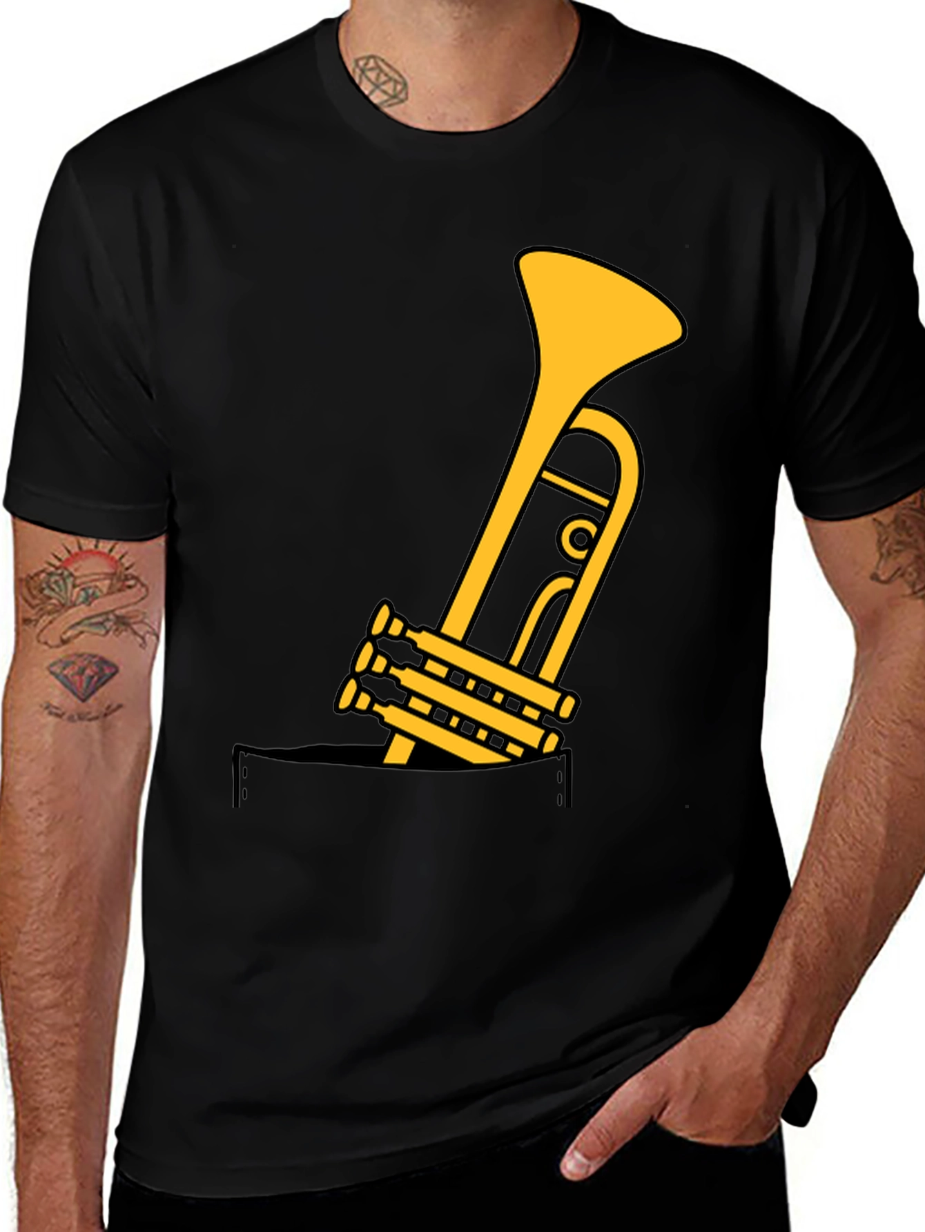 Variant 4 of Trumpet Pocket Graphic Tee