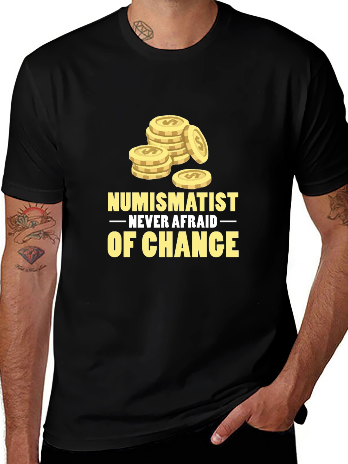 Variant 17 of Numismatist Never Afraid of Chance Graphic Tee
