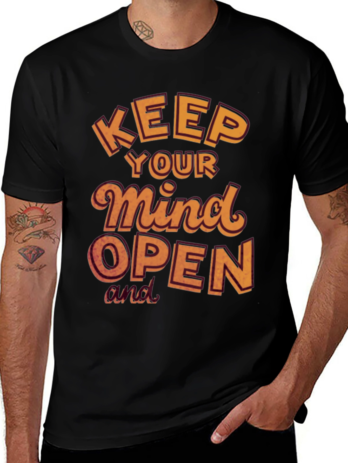 Variant 25 of Keep Your Mind Open Graphic Tee