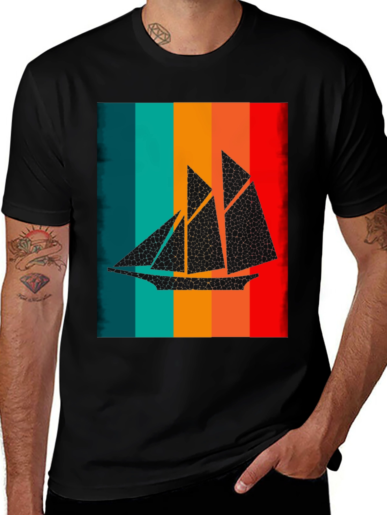 Variant 30 of Retro Sailboat Graphic Tee