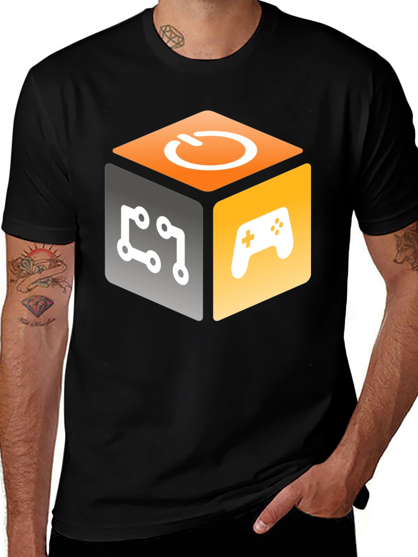 Variant 24 of Gamer Cube Graphic T-Shirt - Geeky Style