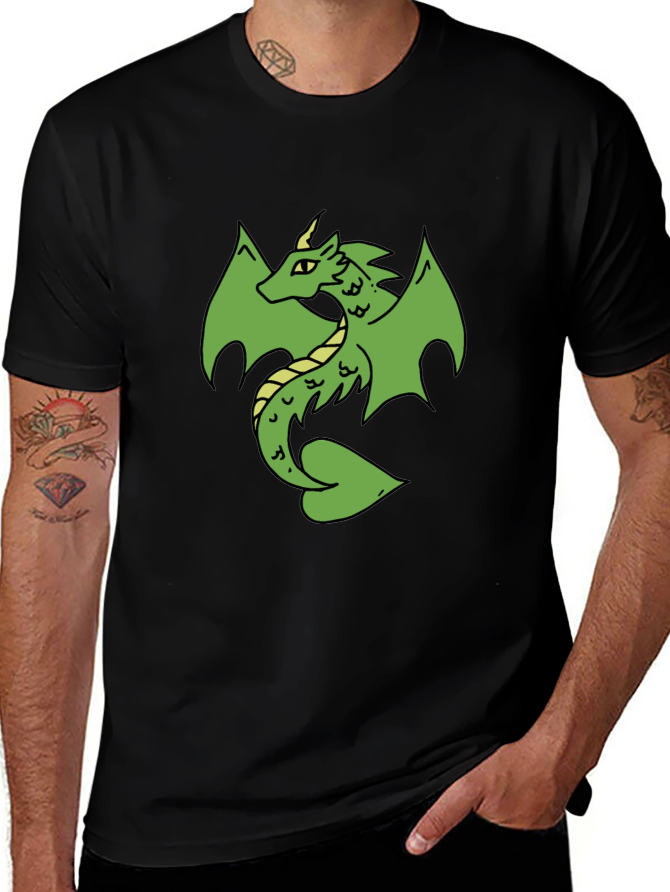 Variant 19 of Dragon Graphic Black T-Shirt