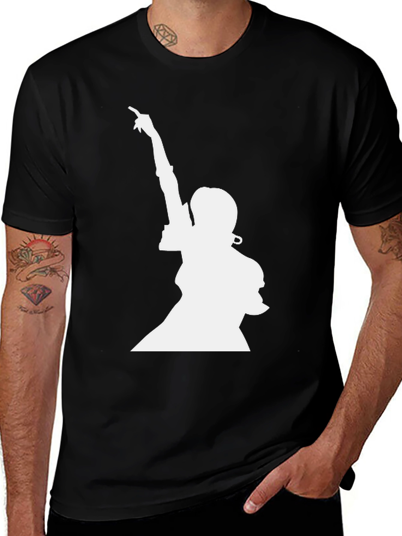 Variant 11 of Silhouette Graphic Tee - Black