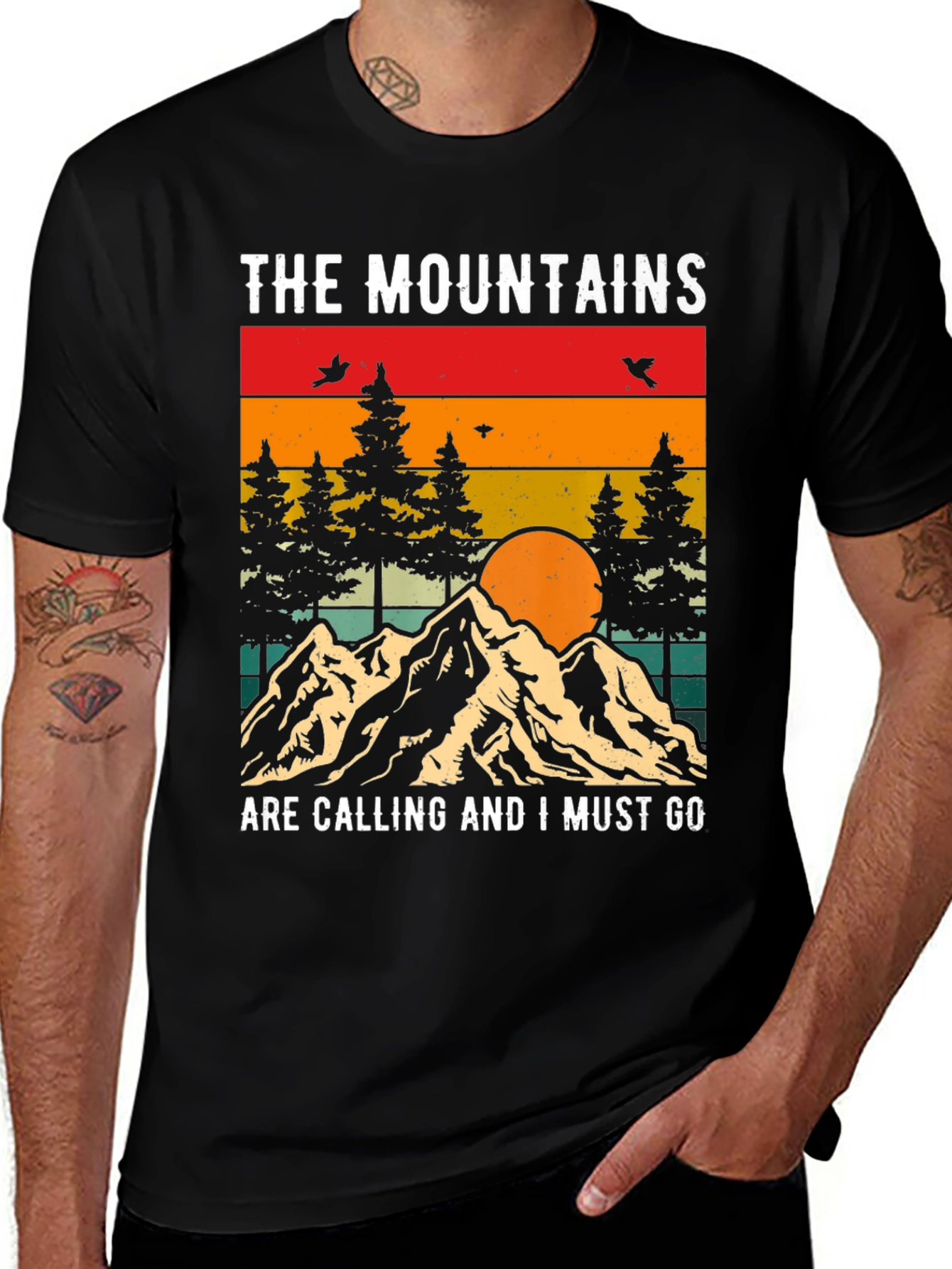 Variant 23 of Mountains are Calling Graphic T-Shirt