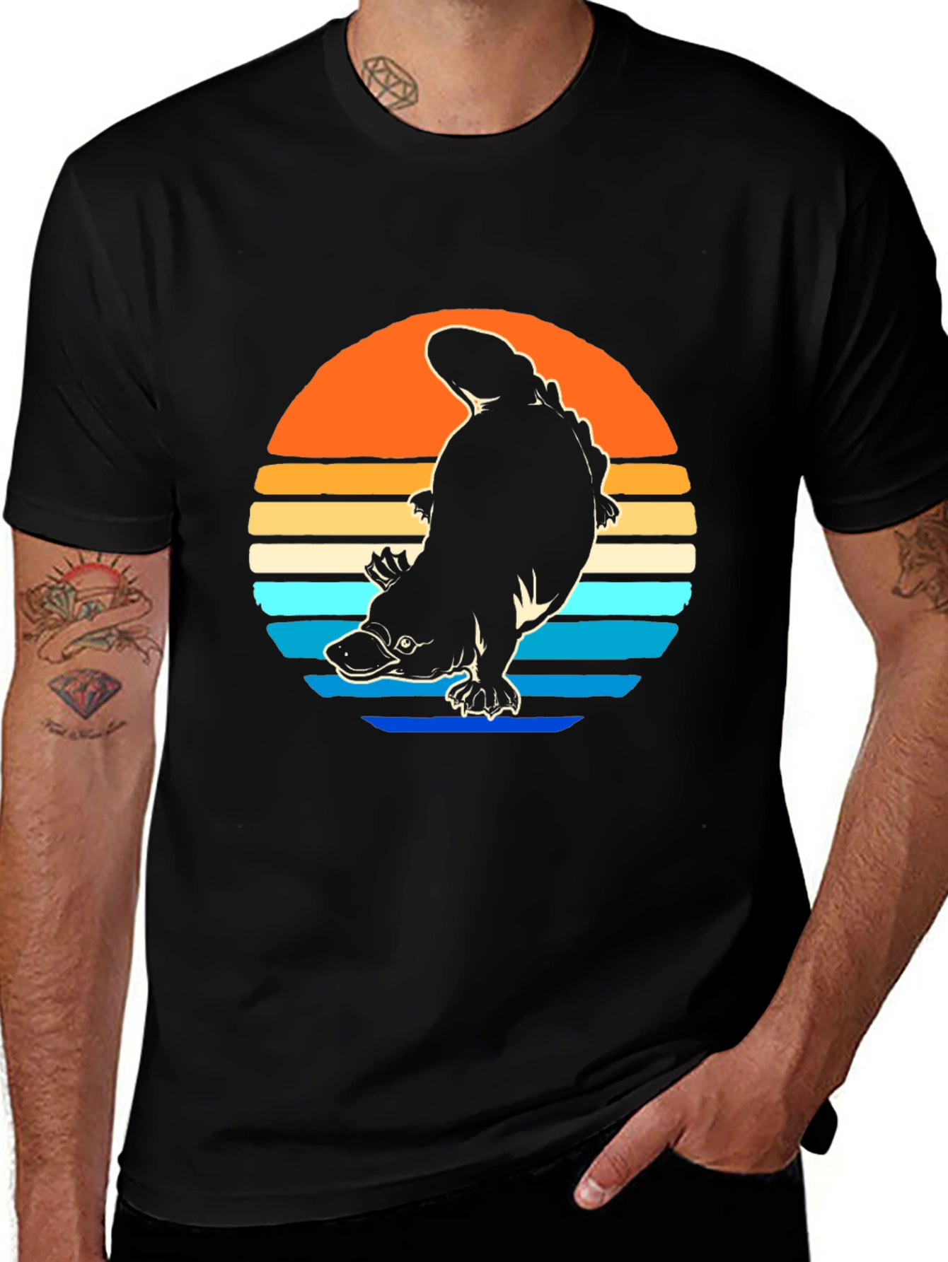 Variant 22 of Retro Platypus Sunset Graphic T-Shirt