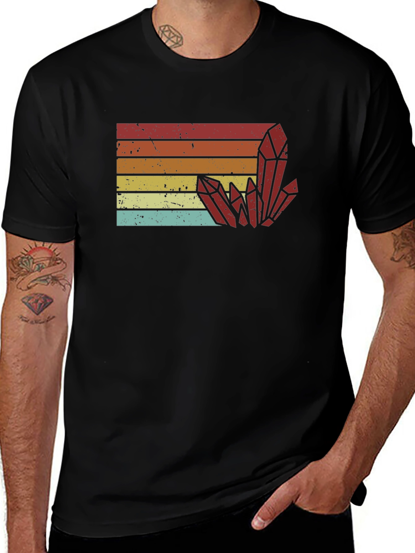 Variant 16 of Retro Crystal T-Shirt - Vintage Style Graphic Tee