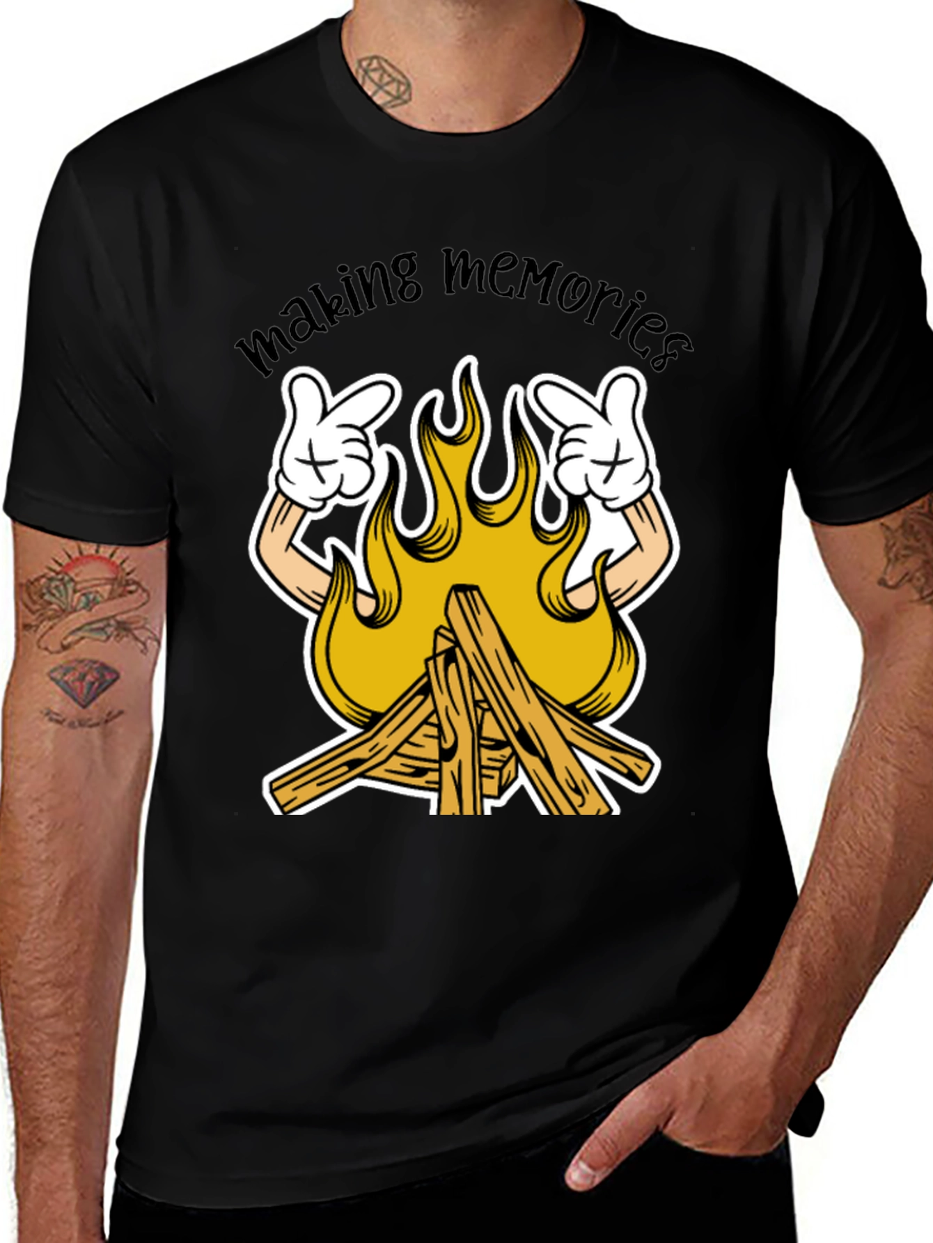 Variant 10 of Making Memories Campfire Graphic Tee - Black