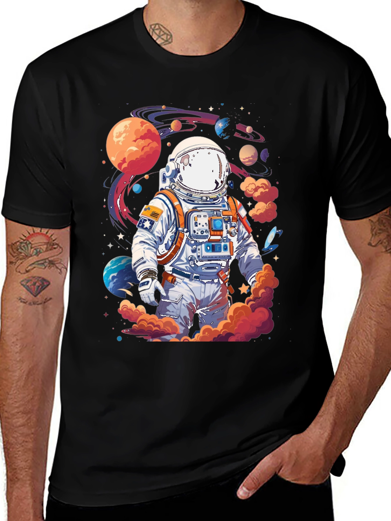 Cosmic Astronaut Graphic Tee - Explore the Universe
