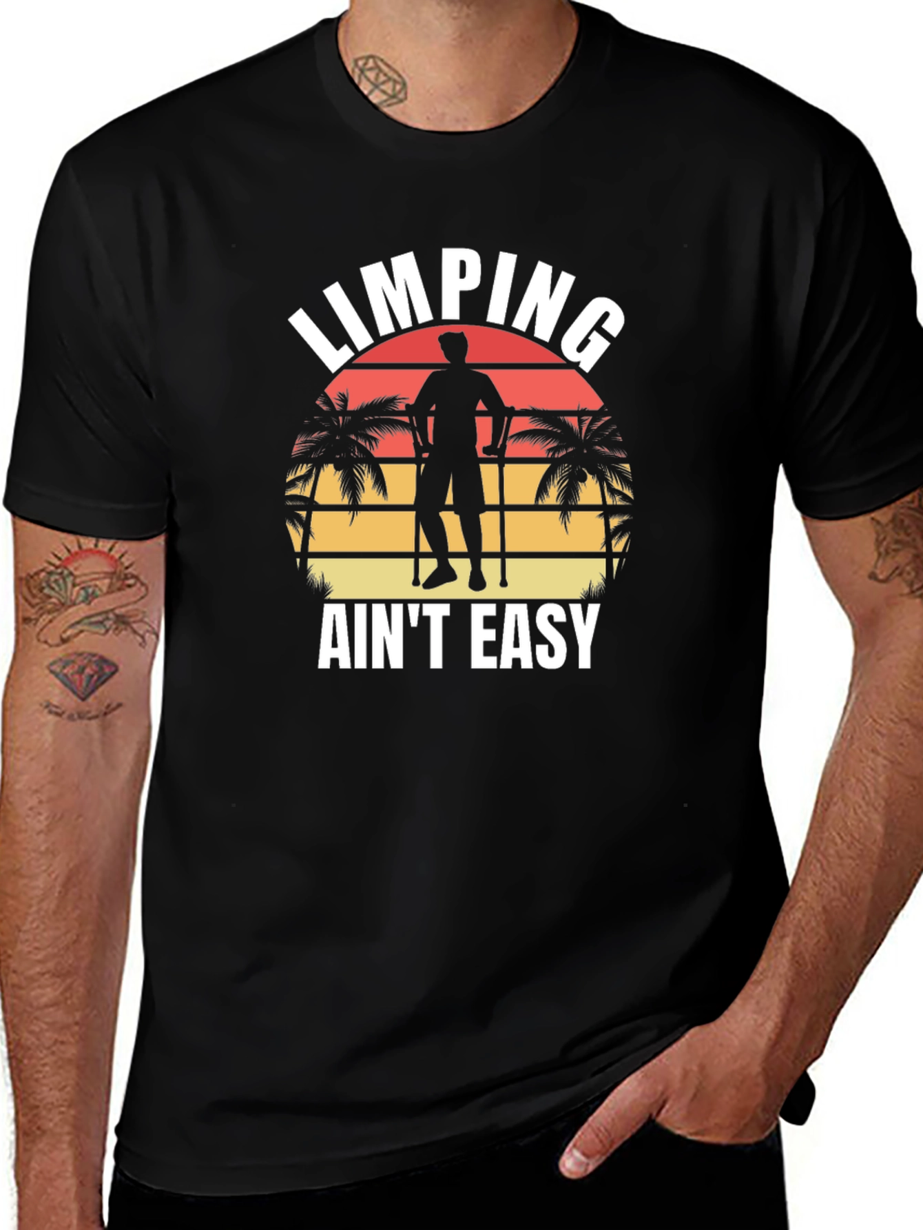 Variant 22 of Limping Ain't Easy Graphic T-Shirt