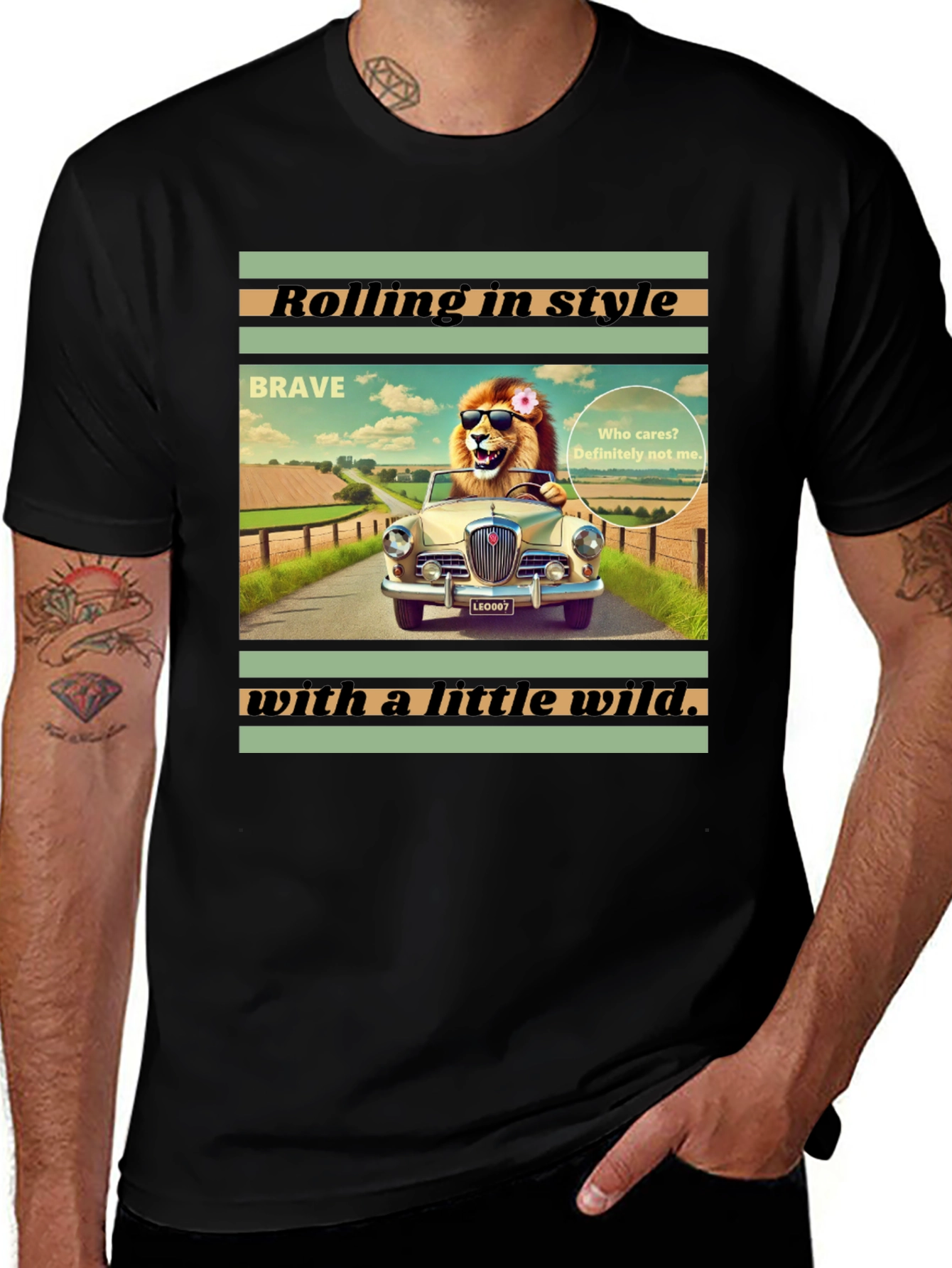 Variant 10 of Rolling in Style Lion Graphic Tee