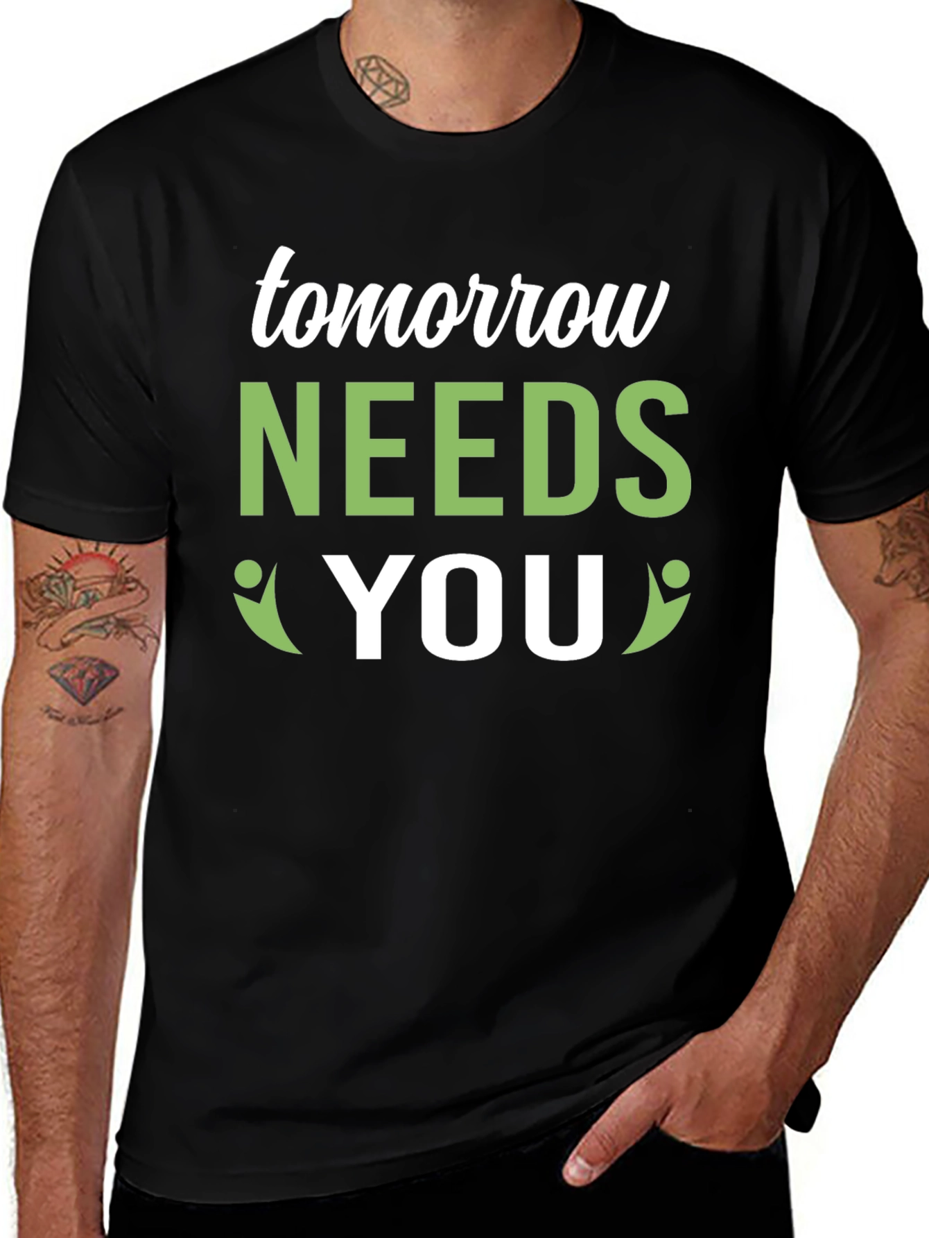 Variant 6 of Tomorrow Needs You Graphic Tee - Positive Impact!