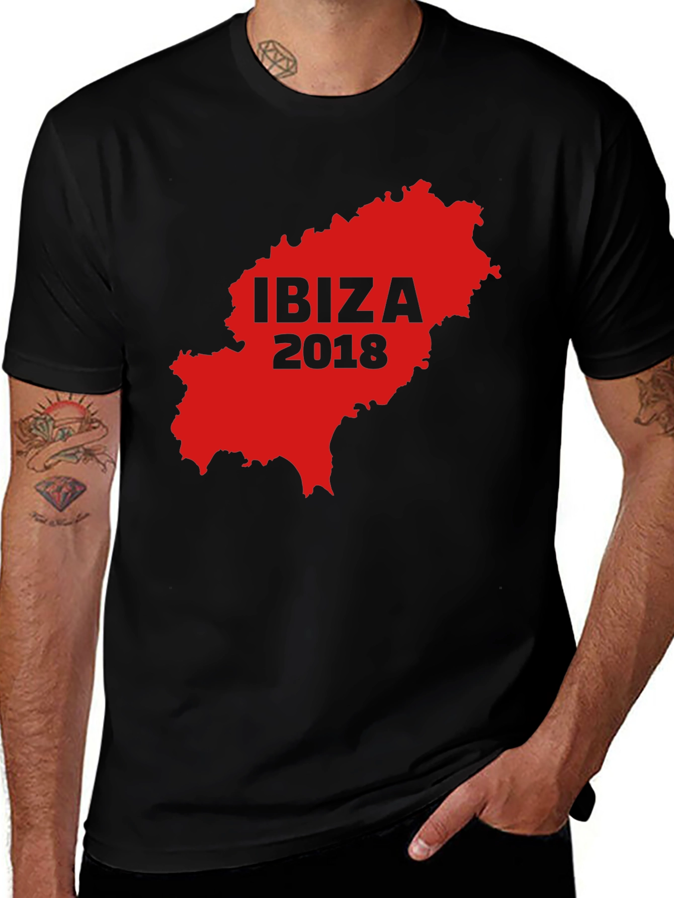 Ibiza 2018 Graphic Tee - Black T-Shirt