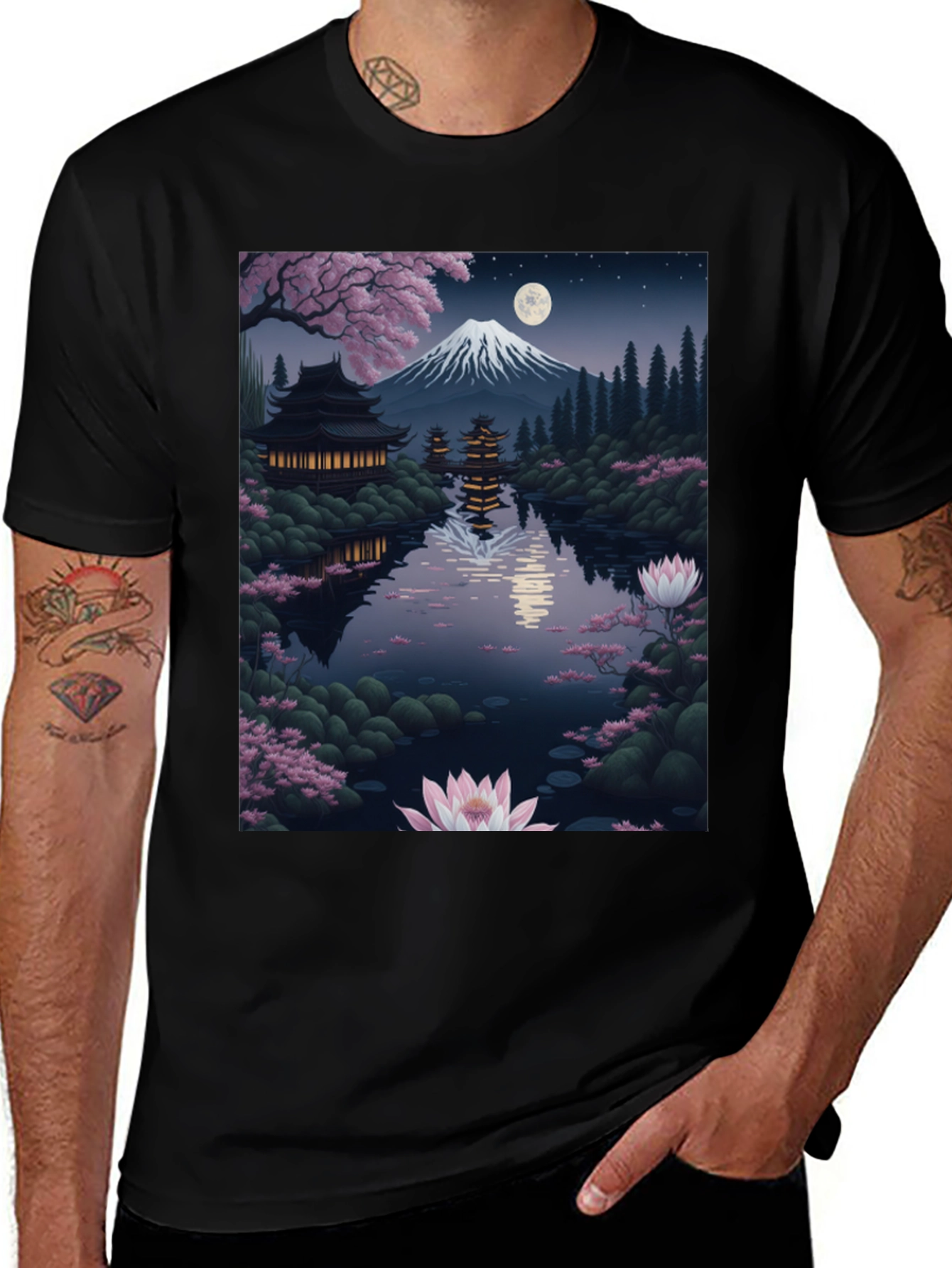 Scenic Japanese Temple T-Shirt