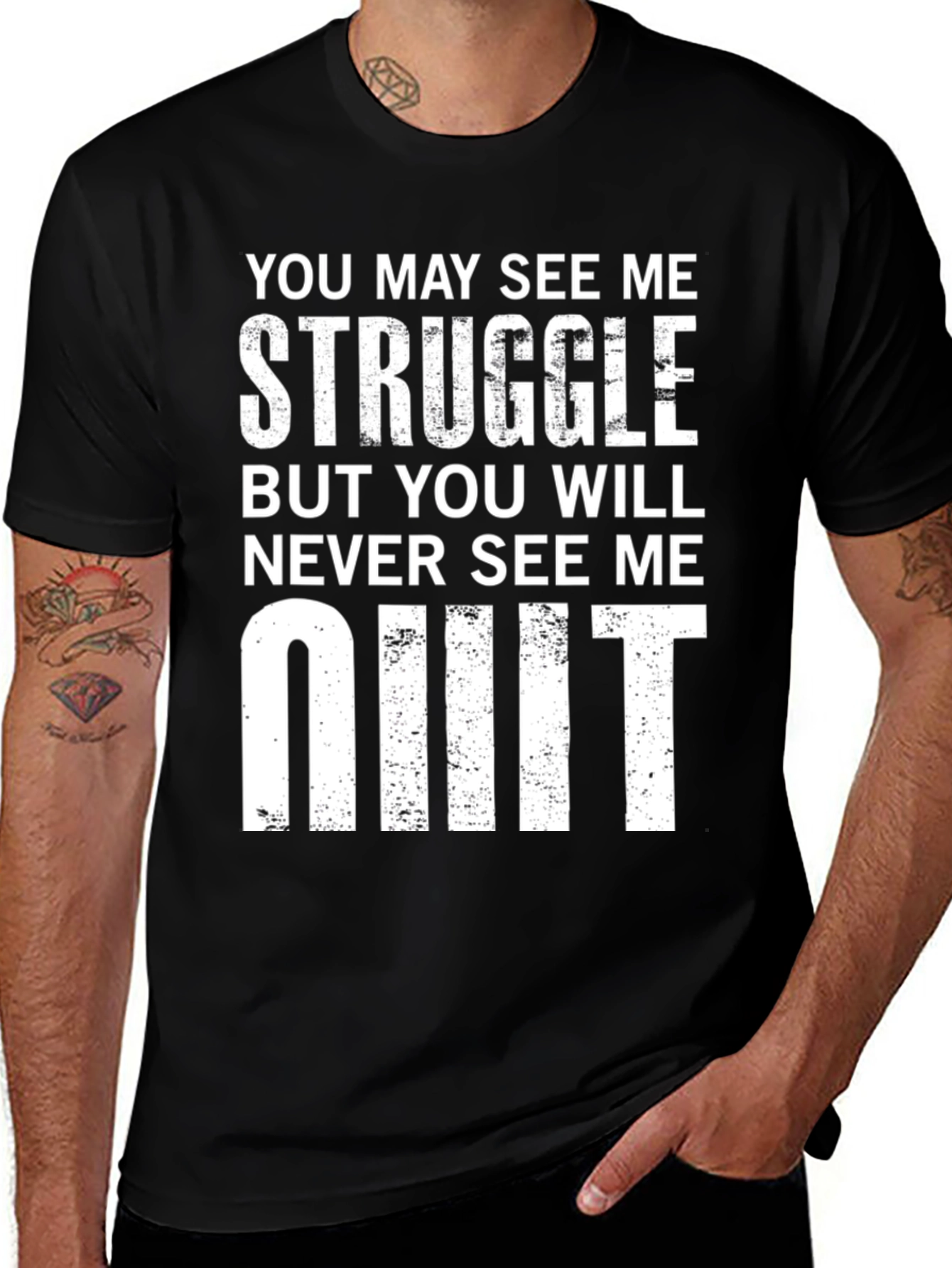 Struggle Never Quit Graphic Tee