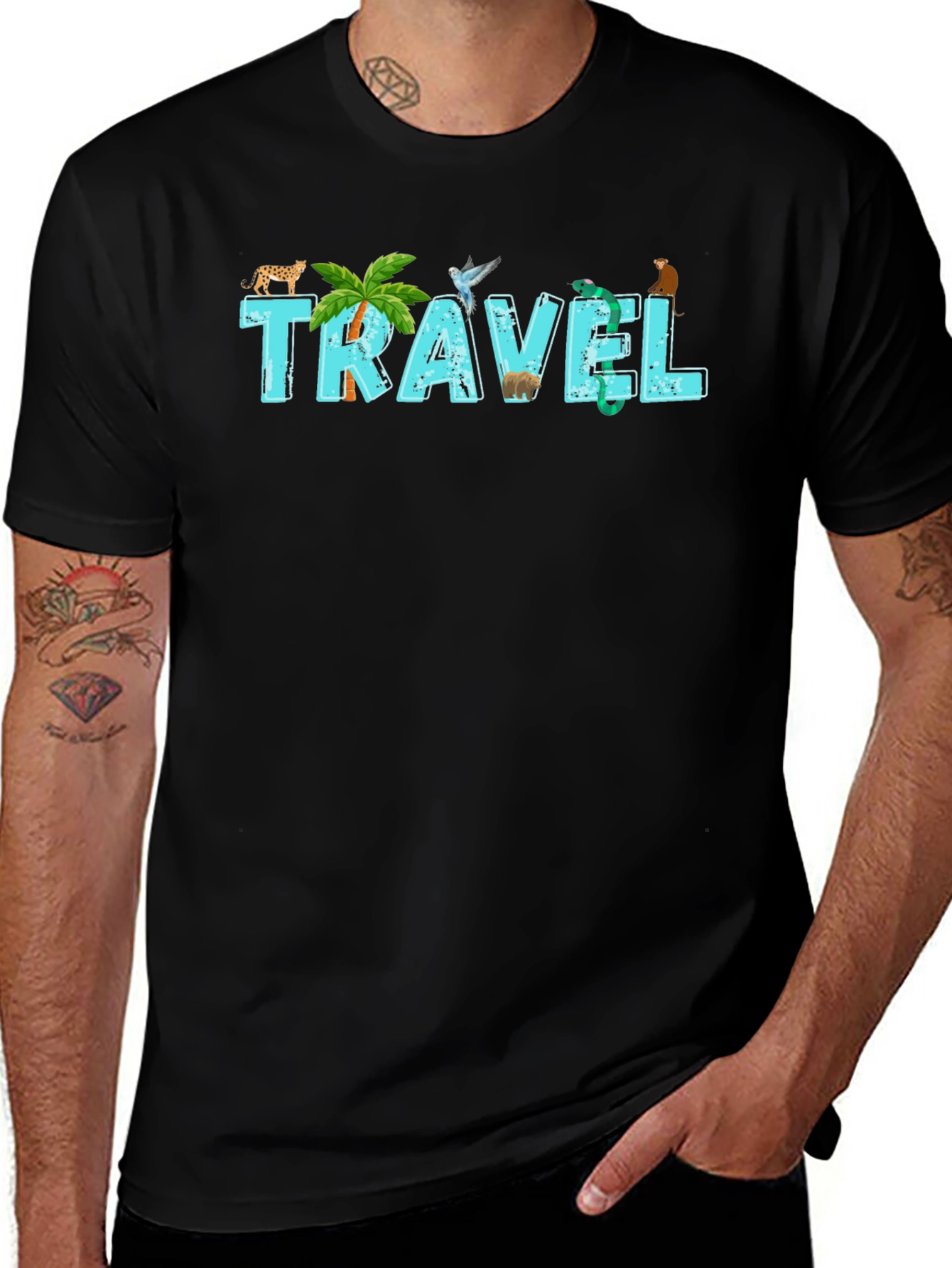 Variant 8 of Travel Animals Graphic T-Shirt