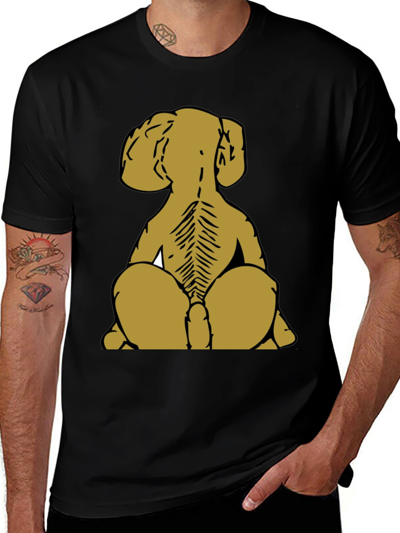 Variant 26 of Dog Skeleton T-Shirt - Unique Back Design