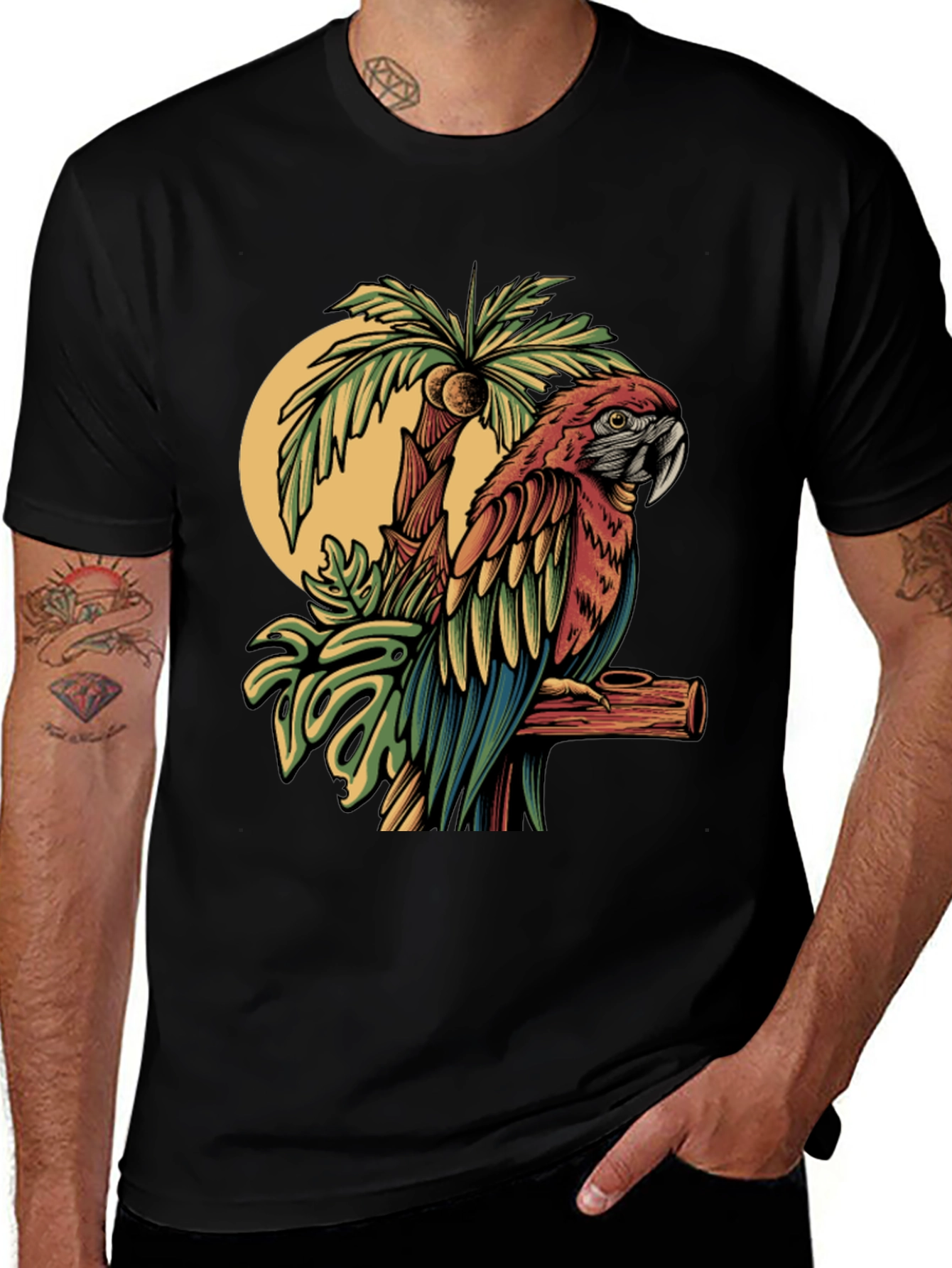 Variant 12 of Tropical Parrot Graphic T-Shirt