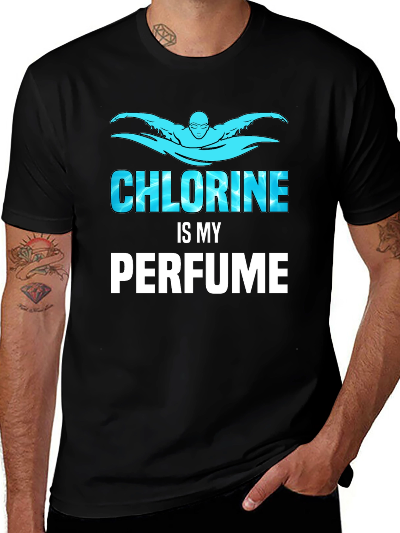 Variant 3 of Chlorine Is My Perfume Funny Swimmer T-Shirt