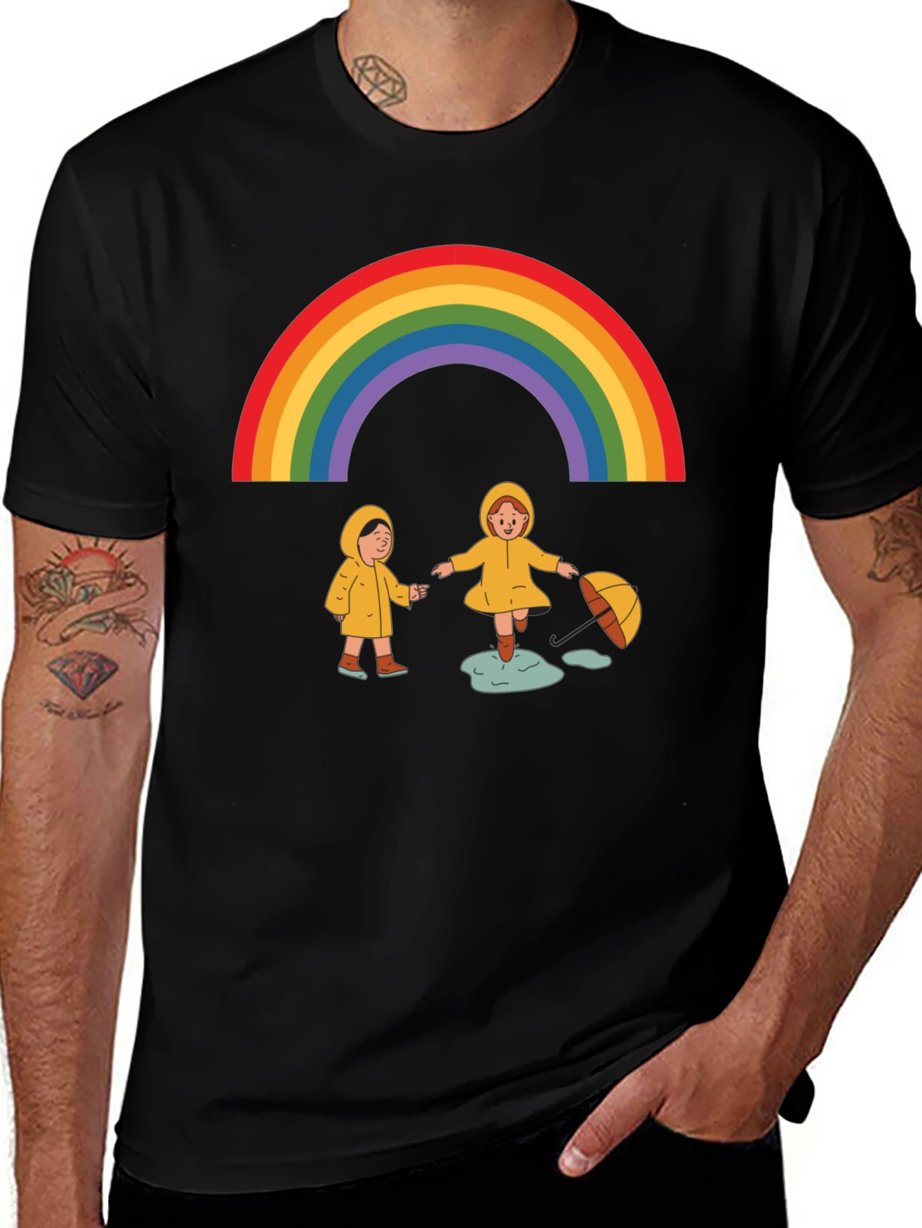 Variant 4 of Rainbow Rainy Day T-Shirt