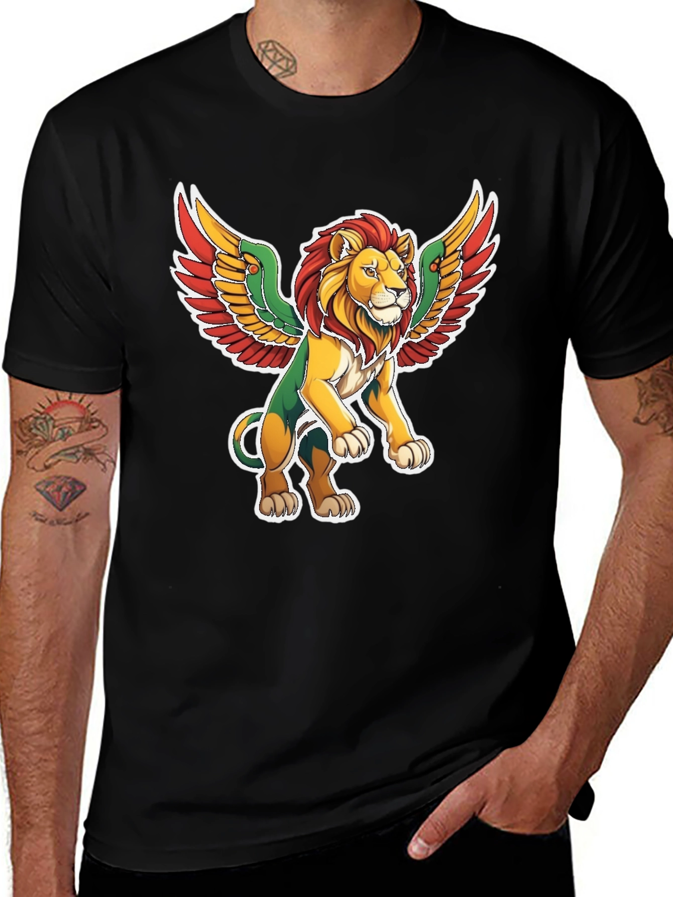 Variant 16 of Lion With Wings Graphic Tee