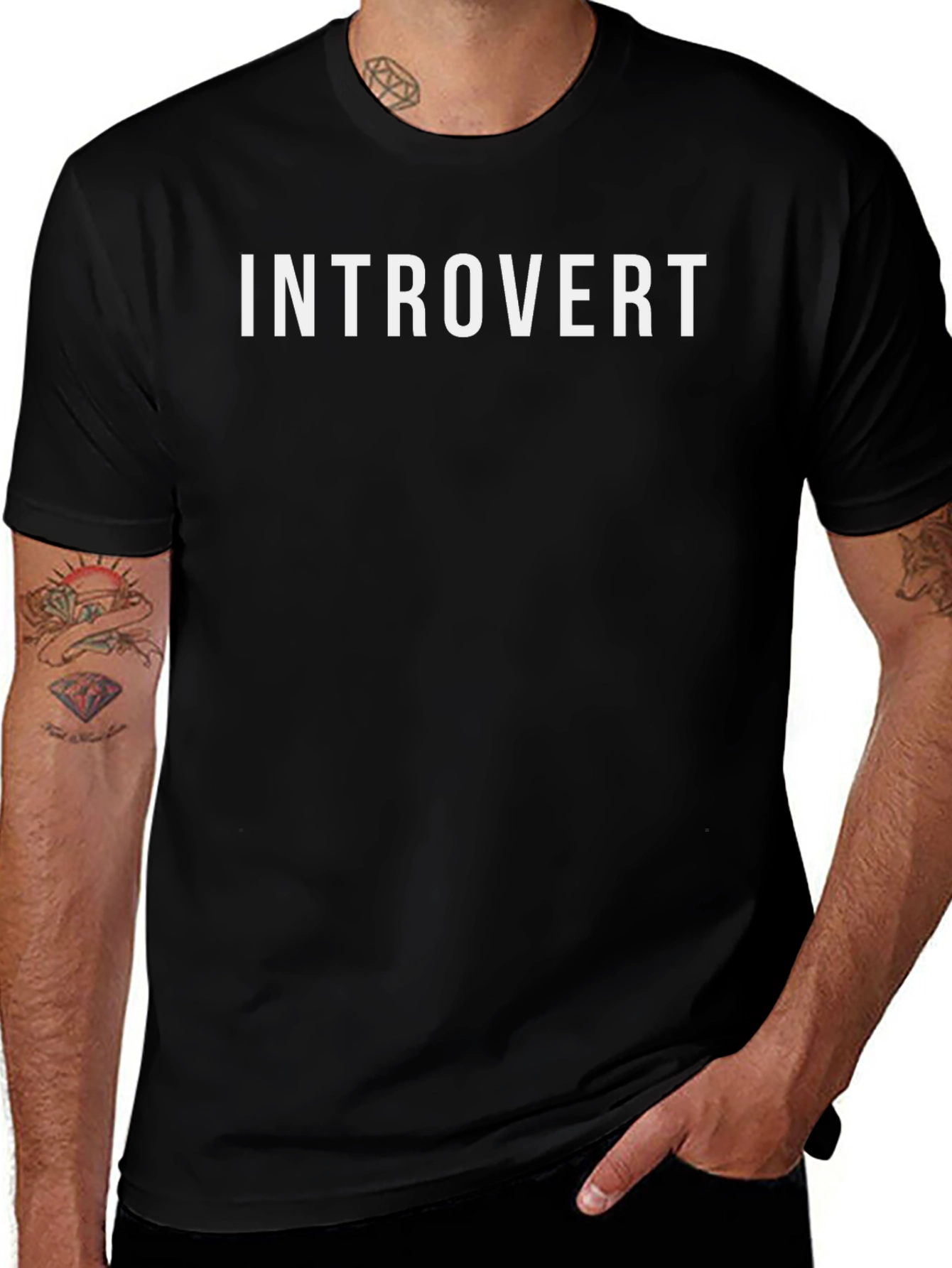 Variant 25 of Introvert Graphic Tee - Soft Cotton Casual T-Shirt