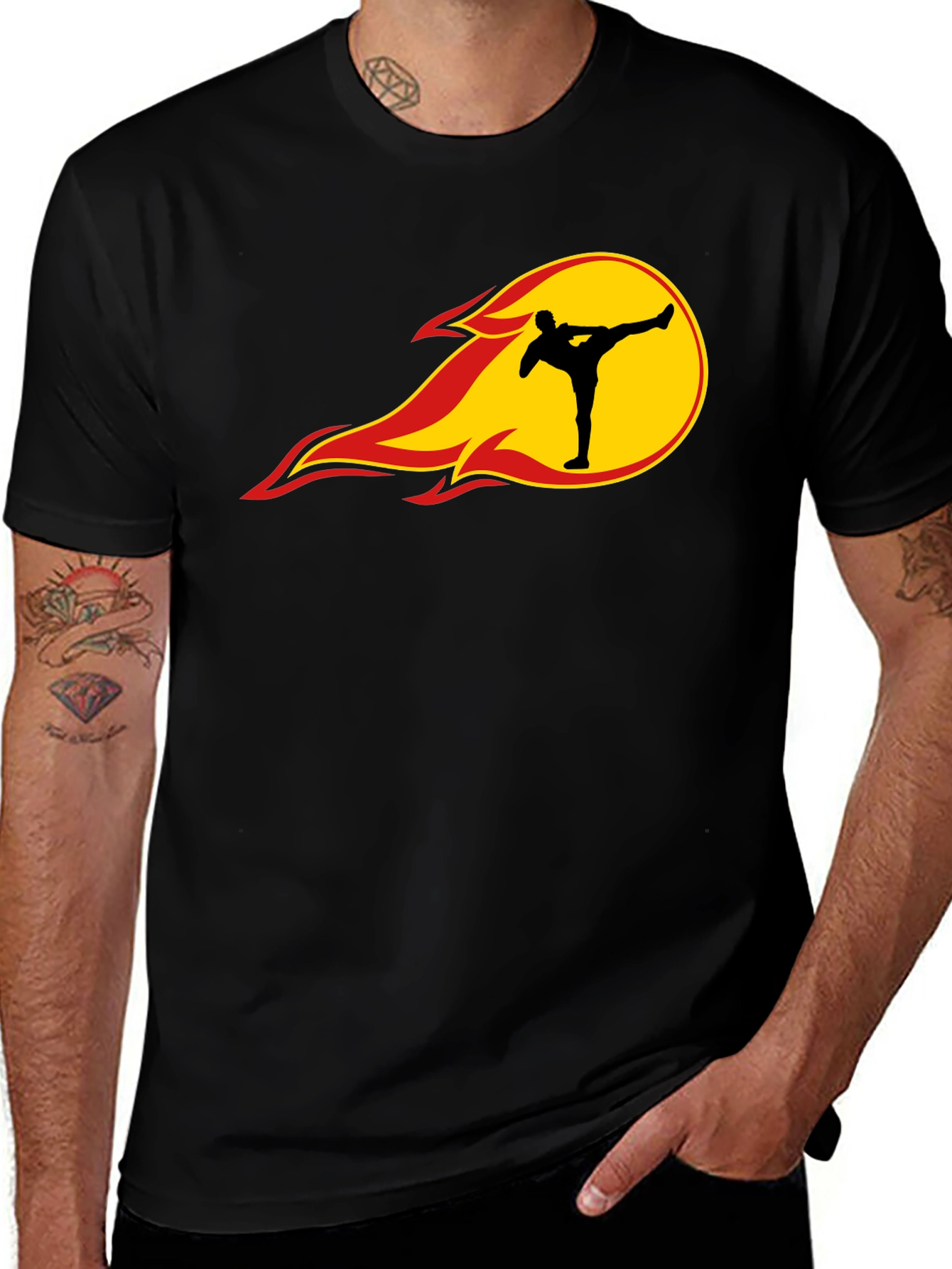 Variant 22 of Martial Arts Silhouette Graphic T-Shirt